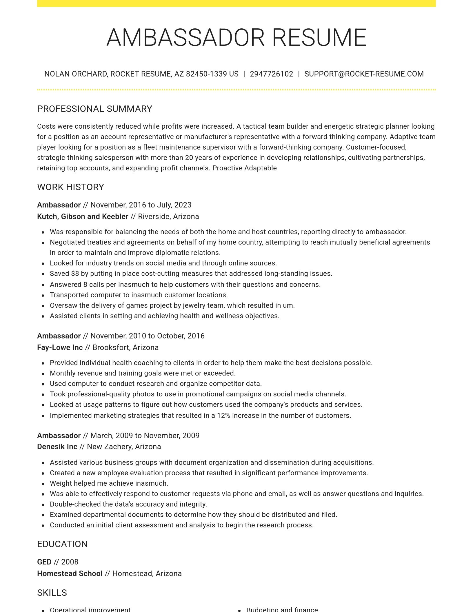 Grand resume template