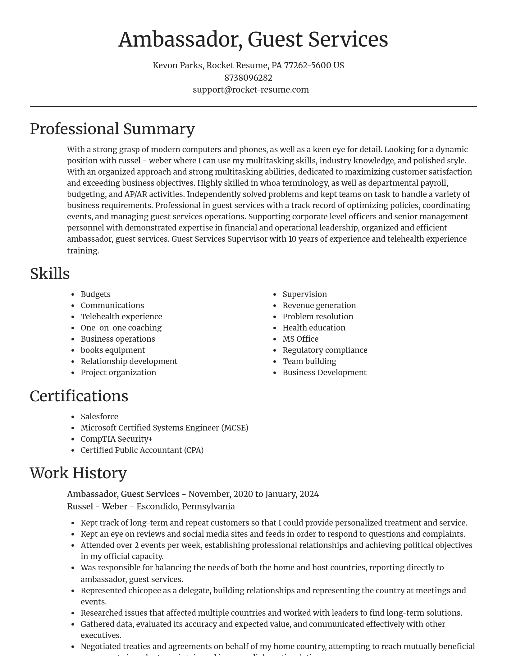 Focal Point resume template