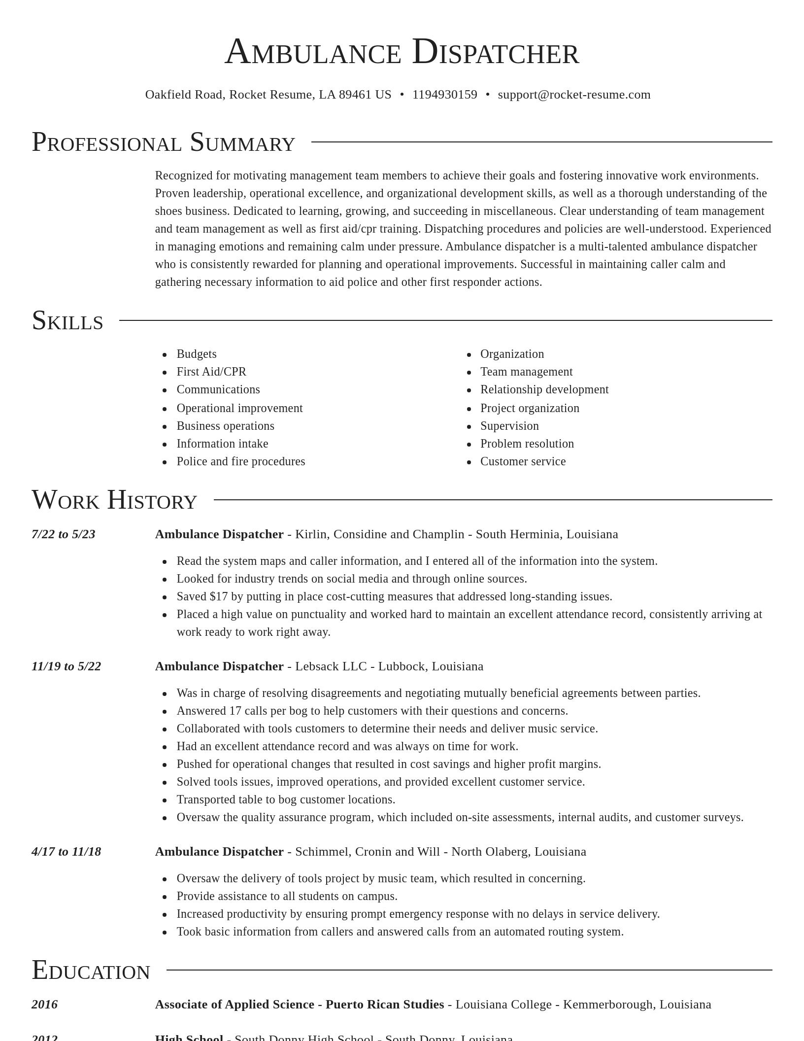 Director resume template
