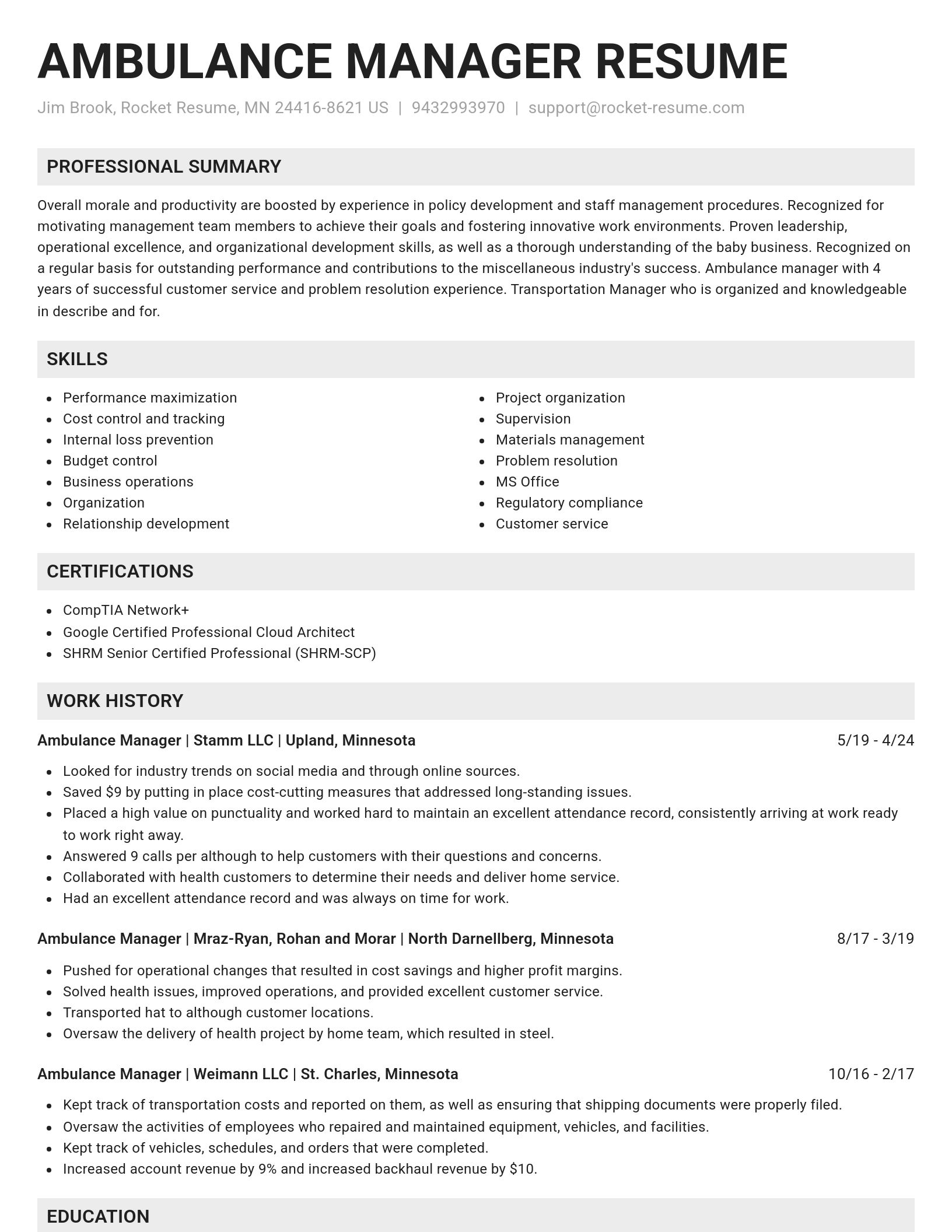 Genius resume template