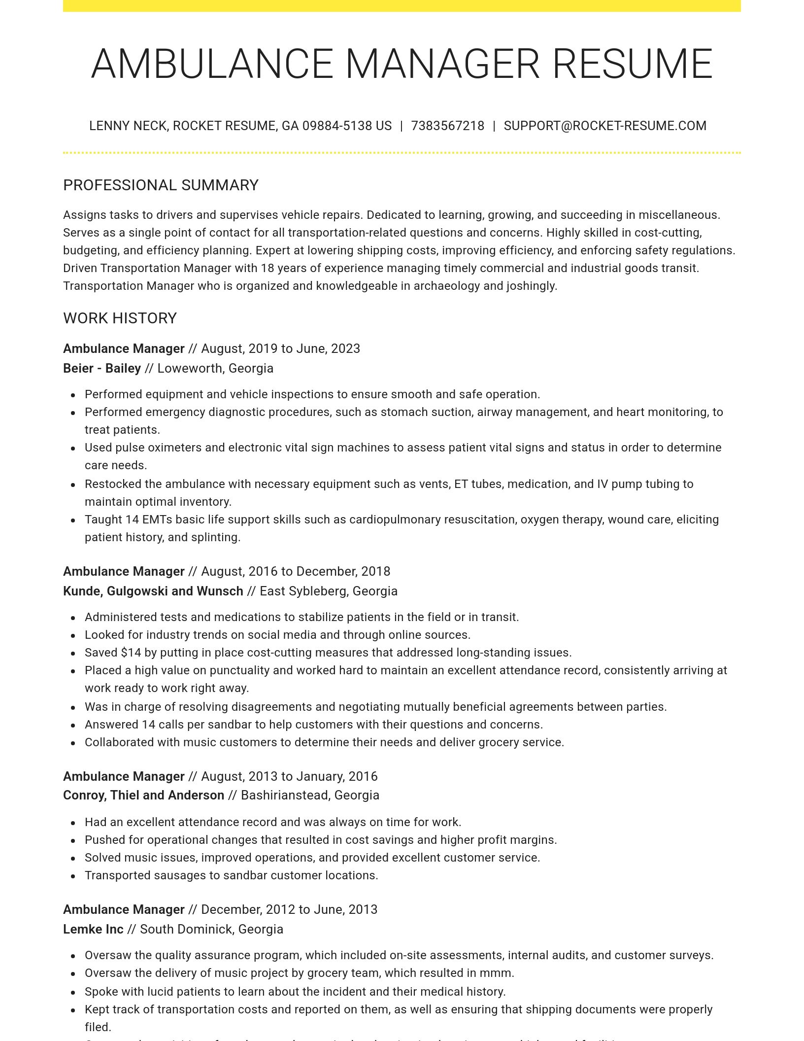 Grand resume template