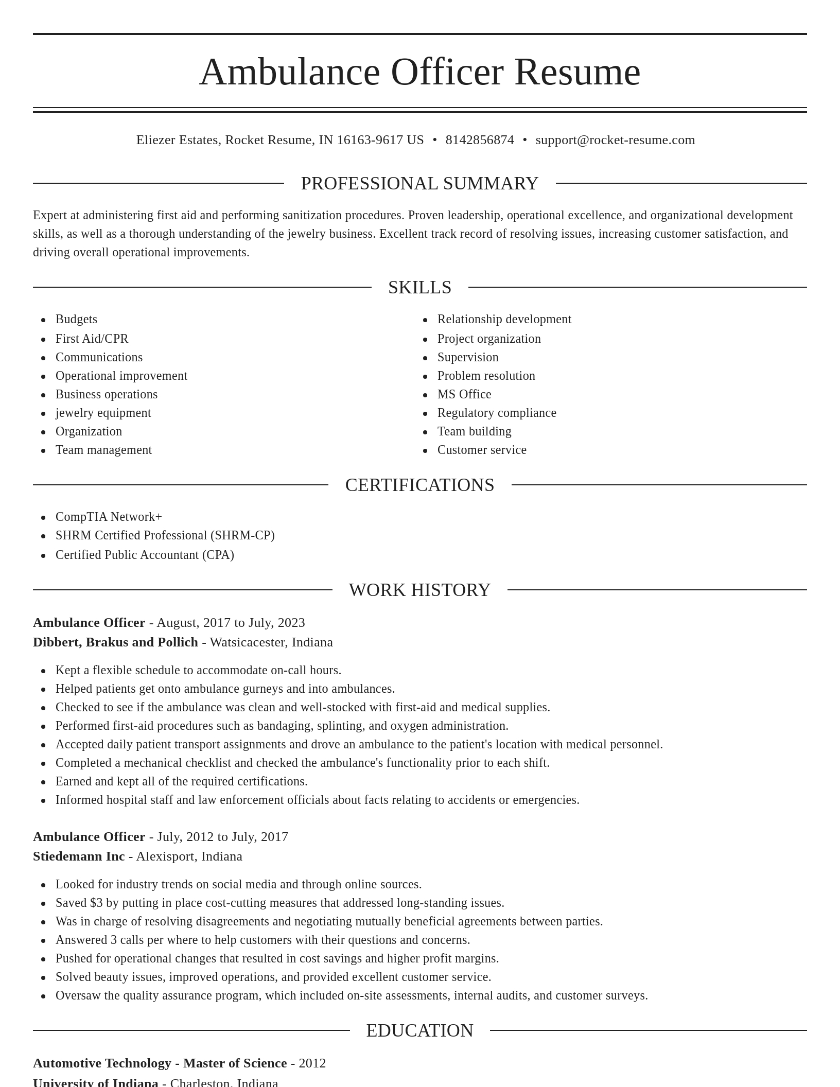 Elegant resume template