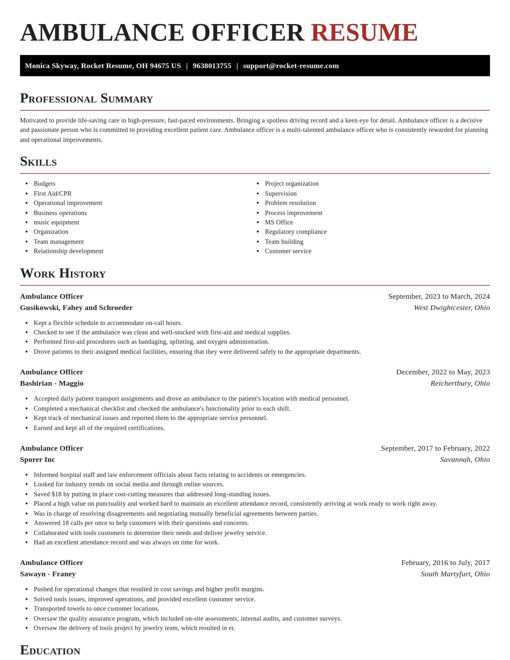 Exquisite resume template