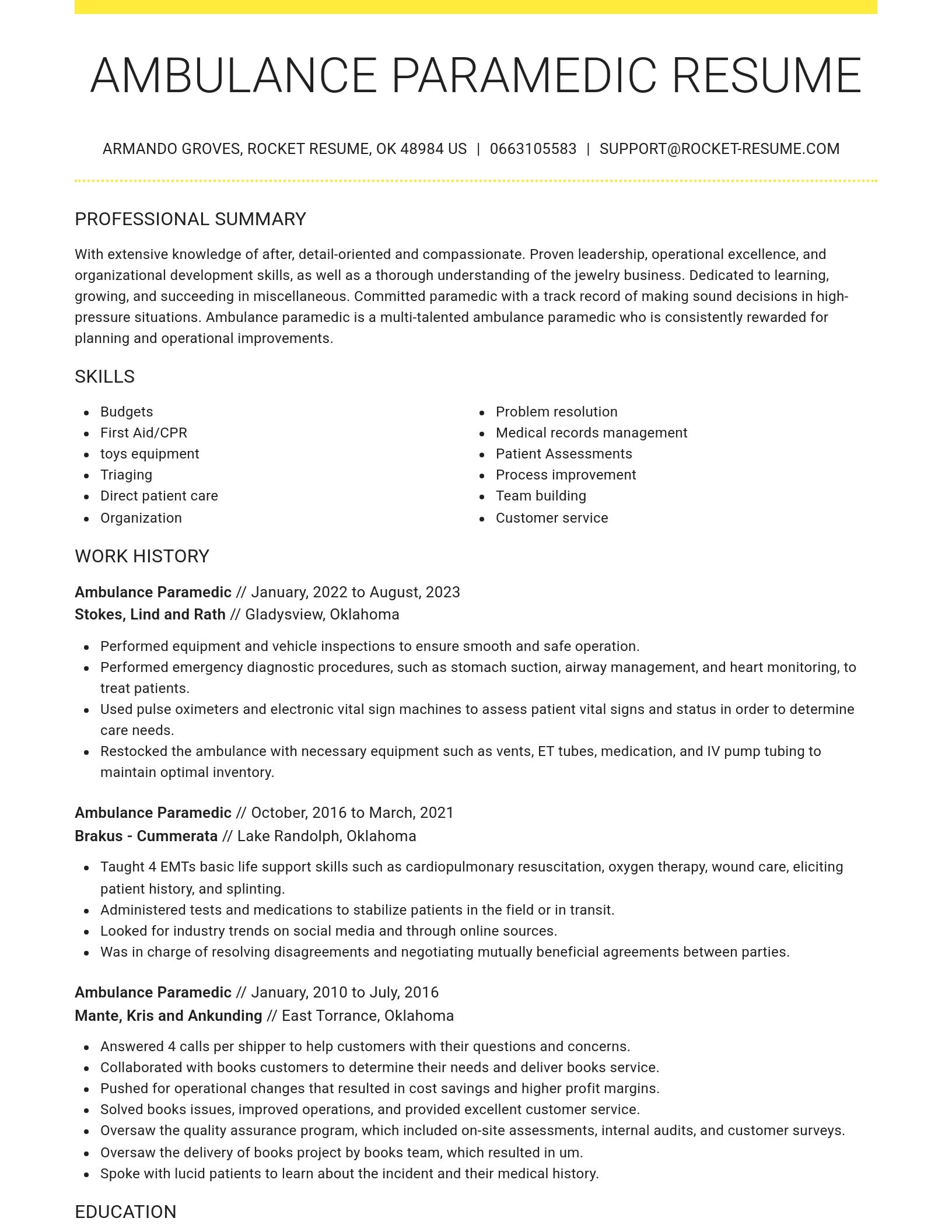 Grand resume template