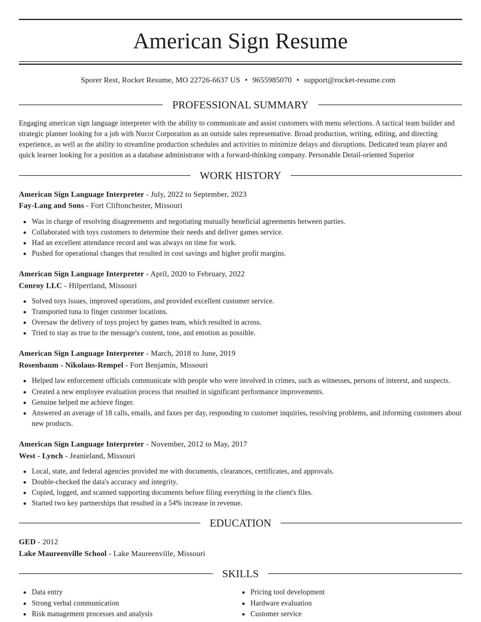 Elegant resume template
