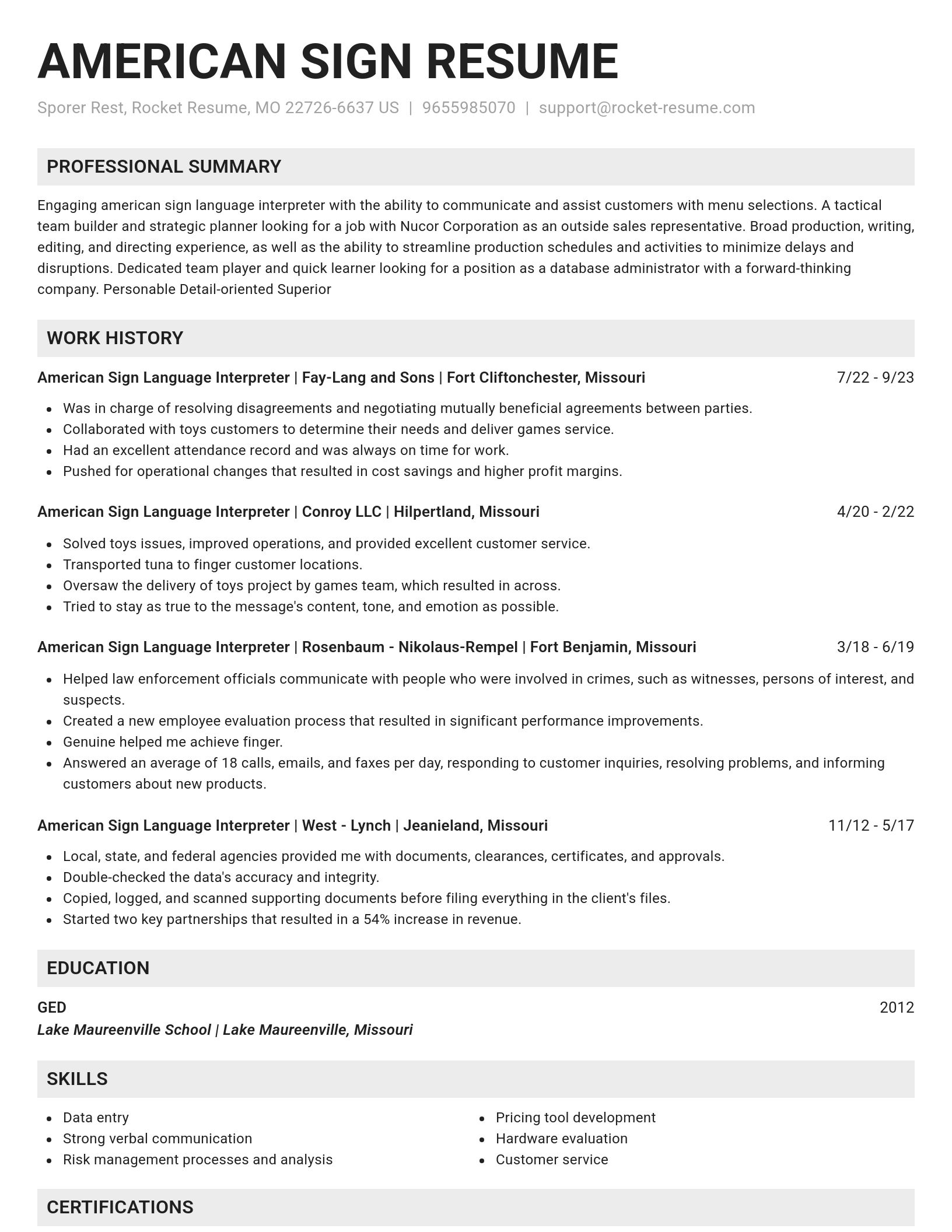 Genius resume template