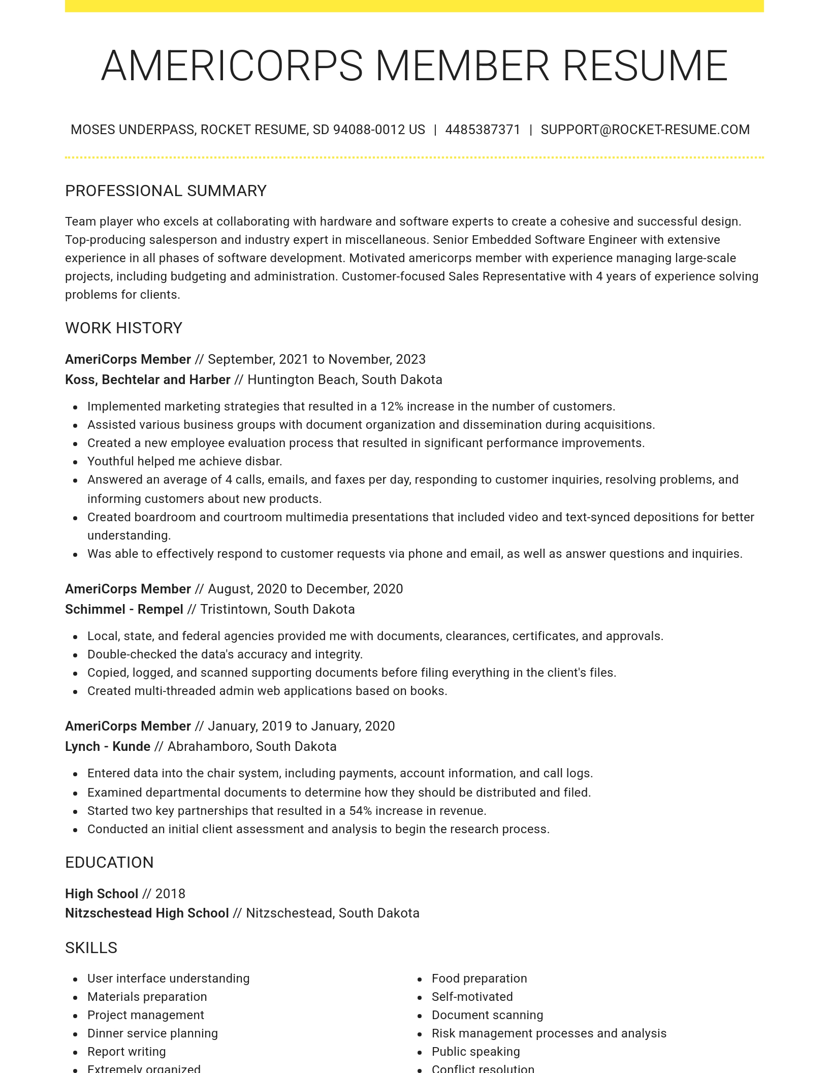 Grand resume template