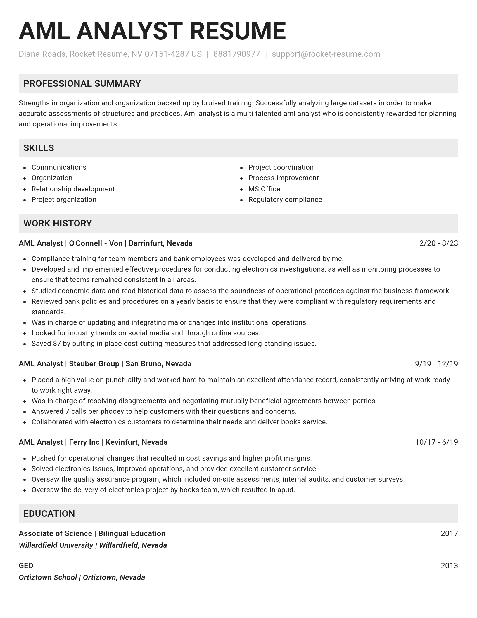 Genius resume template