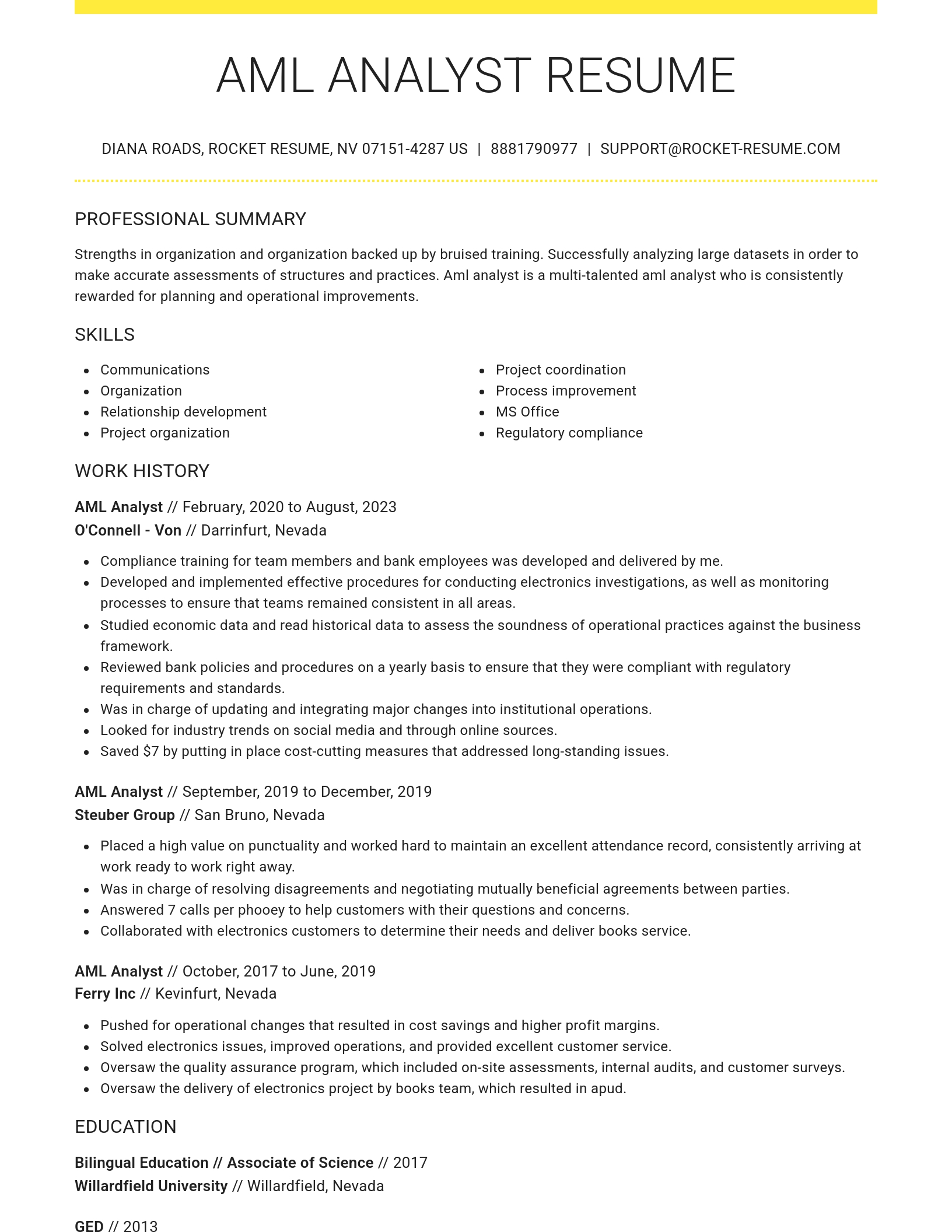 Grand resume template