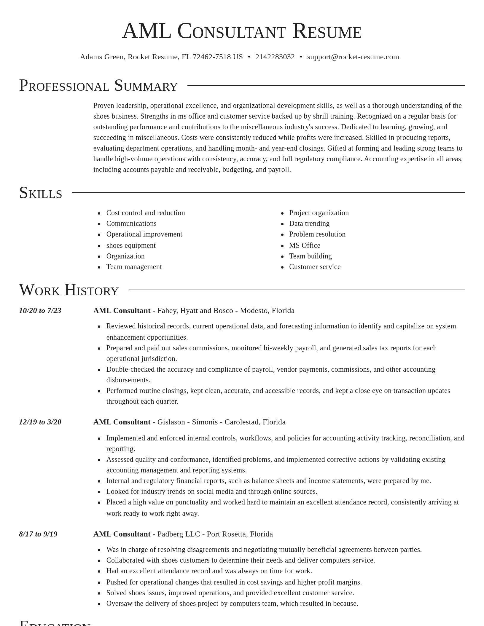 Director resume template
