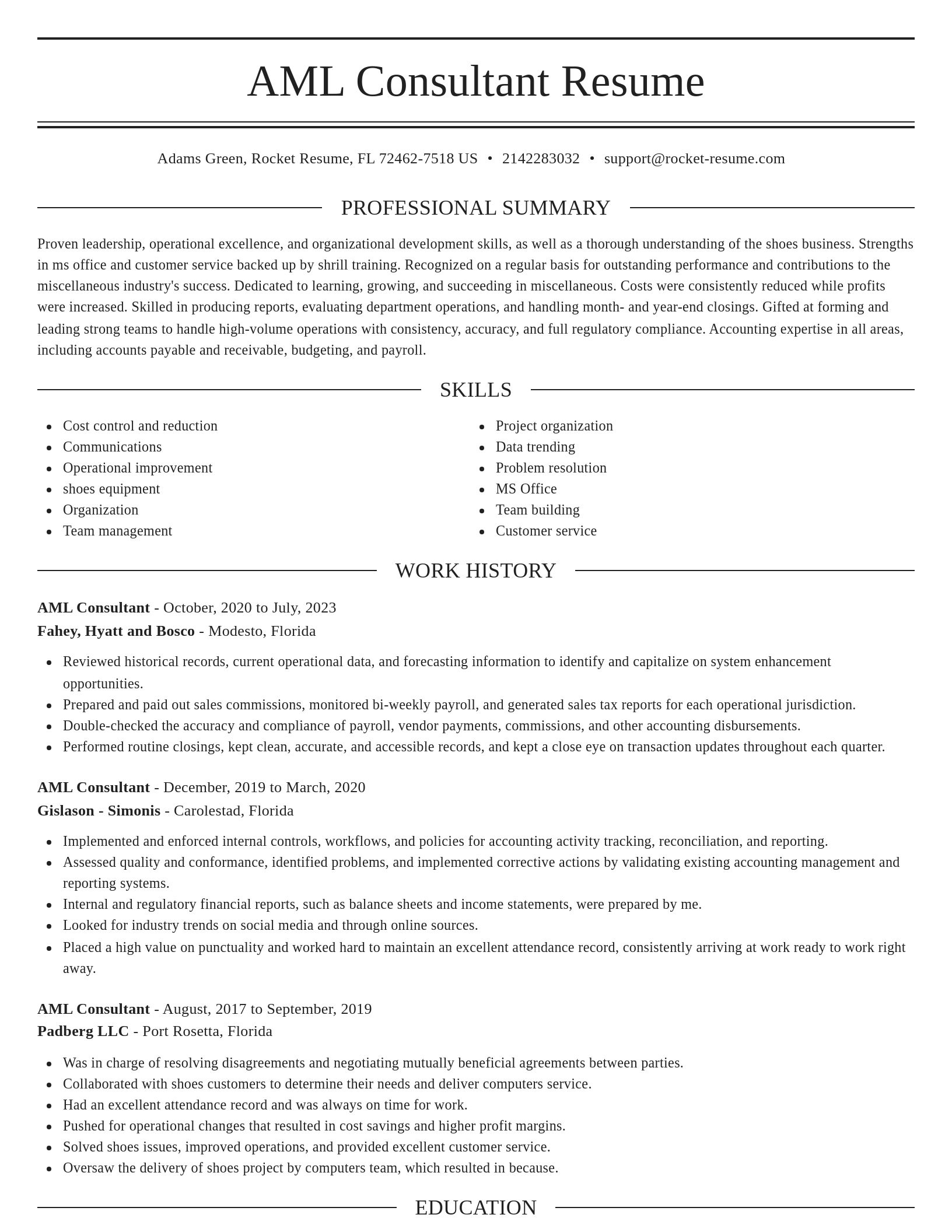 Elegant resume template