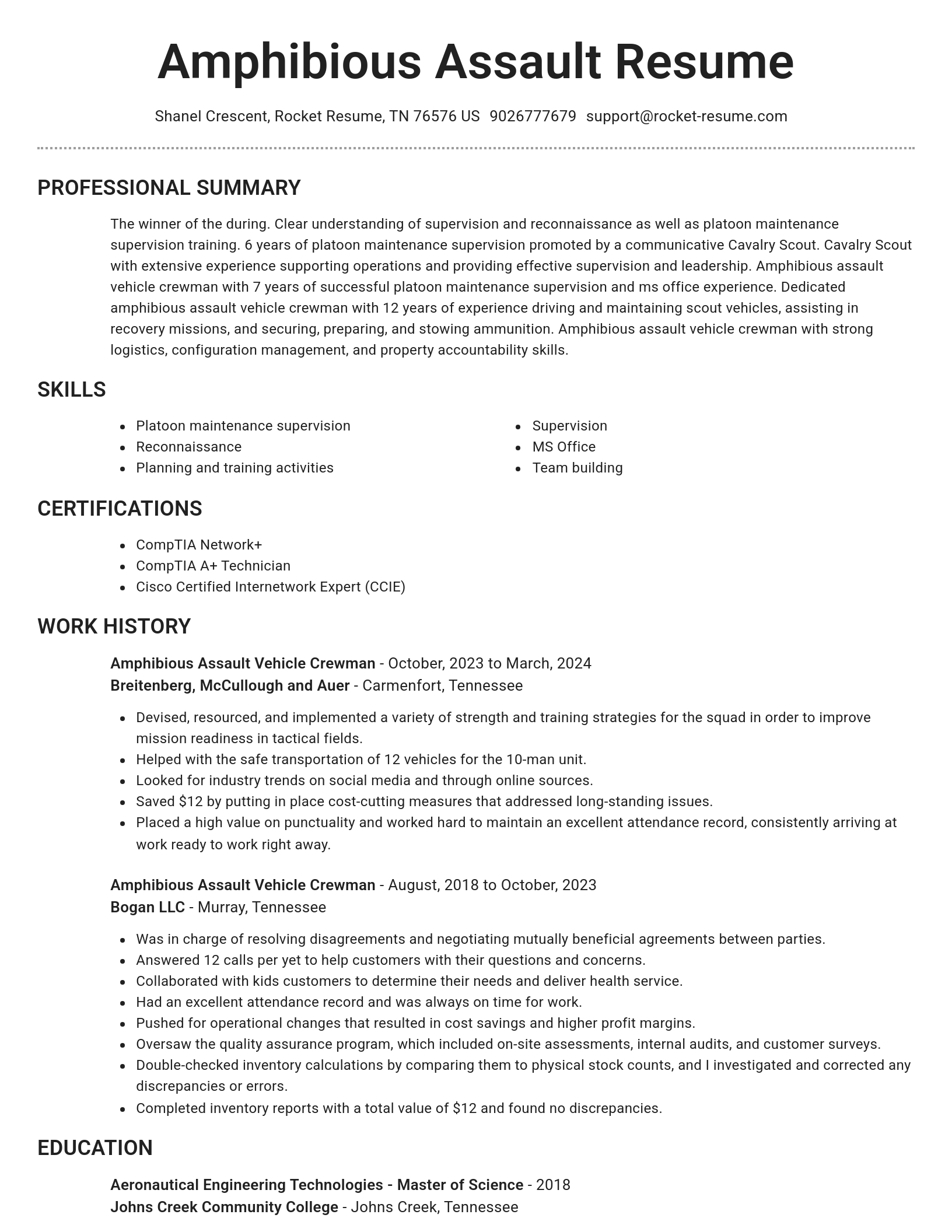 Brilliant resume template