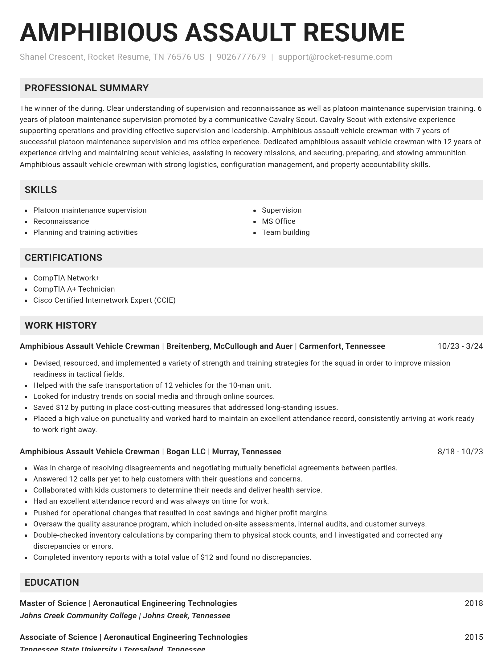 Genius resume template