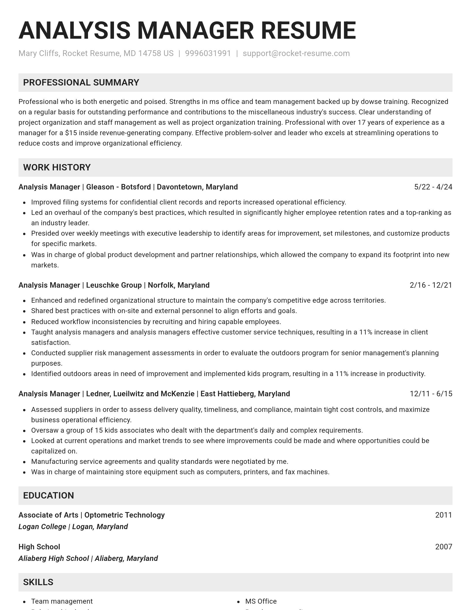 Genius resume template