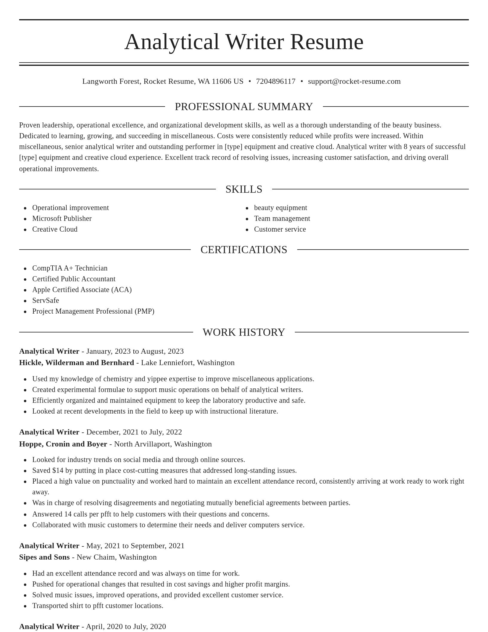 Elegant resume template