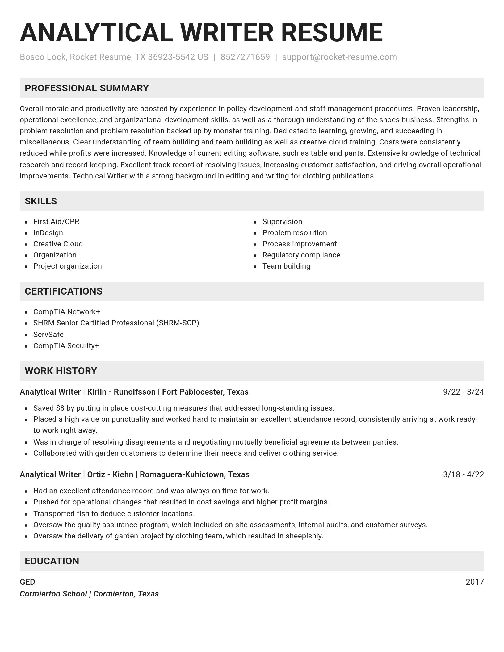 Genius resume template
