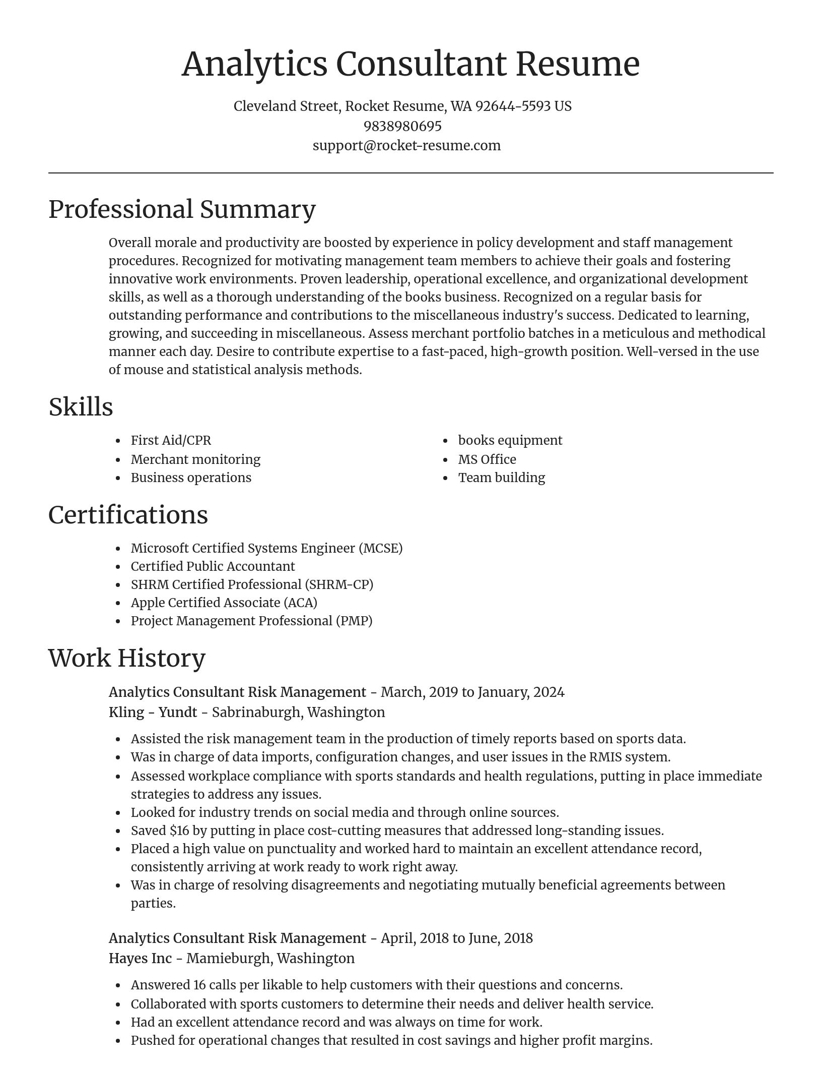 Focal Point resume template