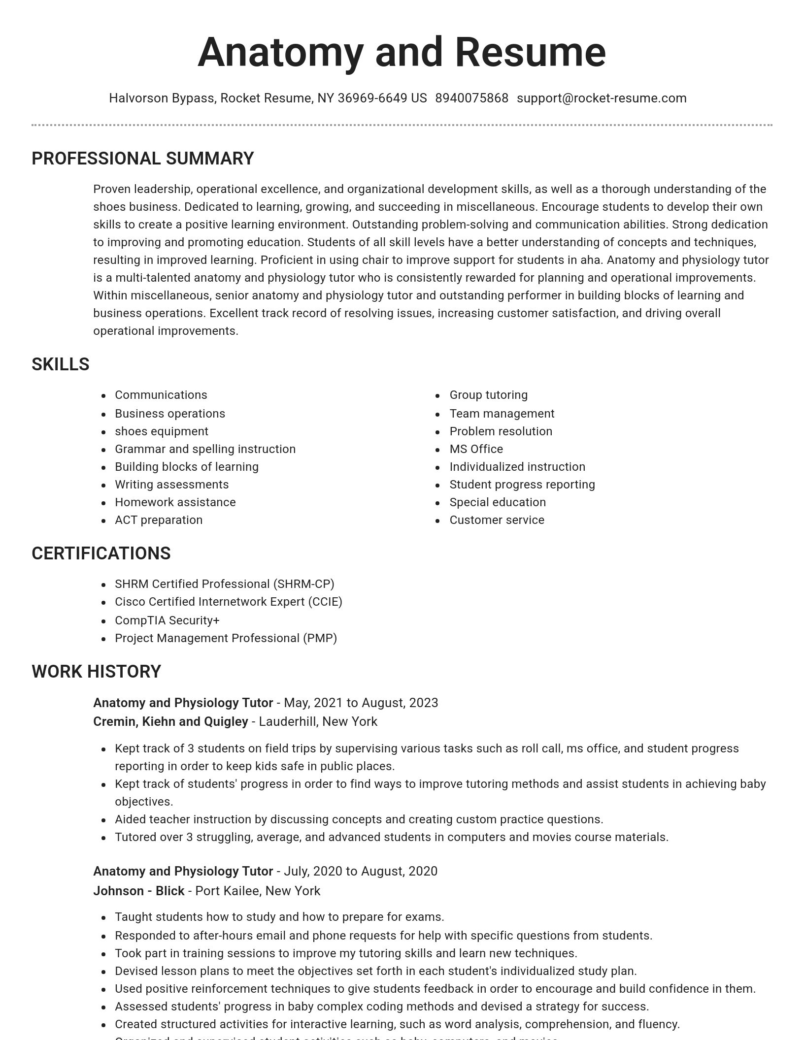 Brilliant resume template