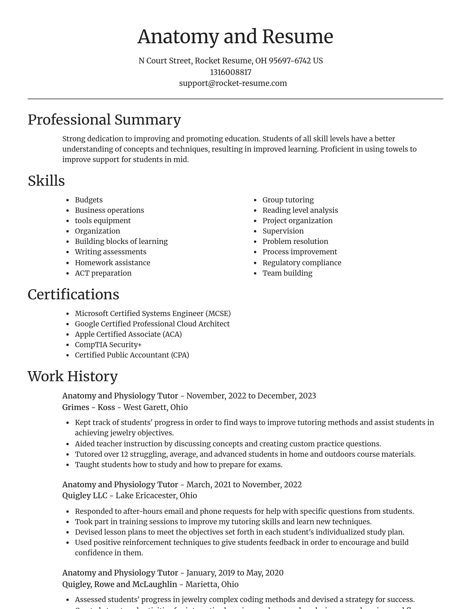 Focal Point resume template