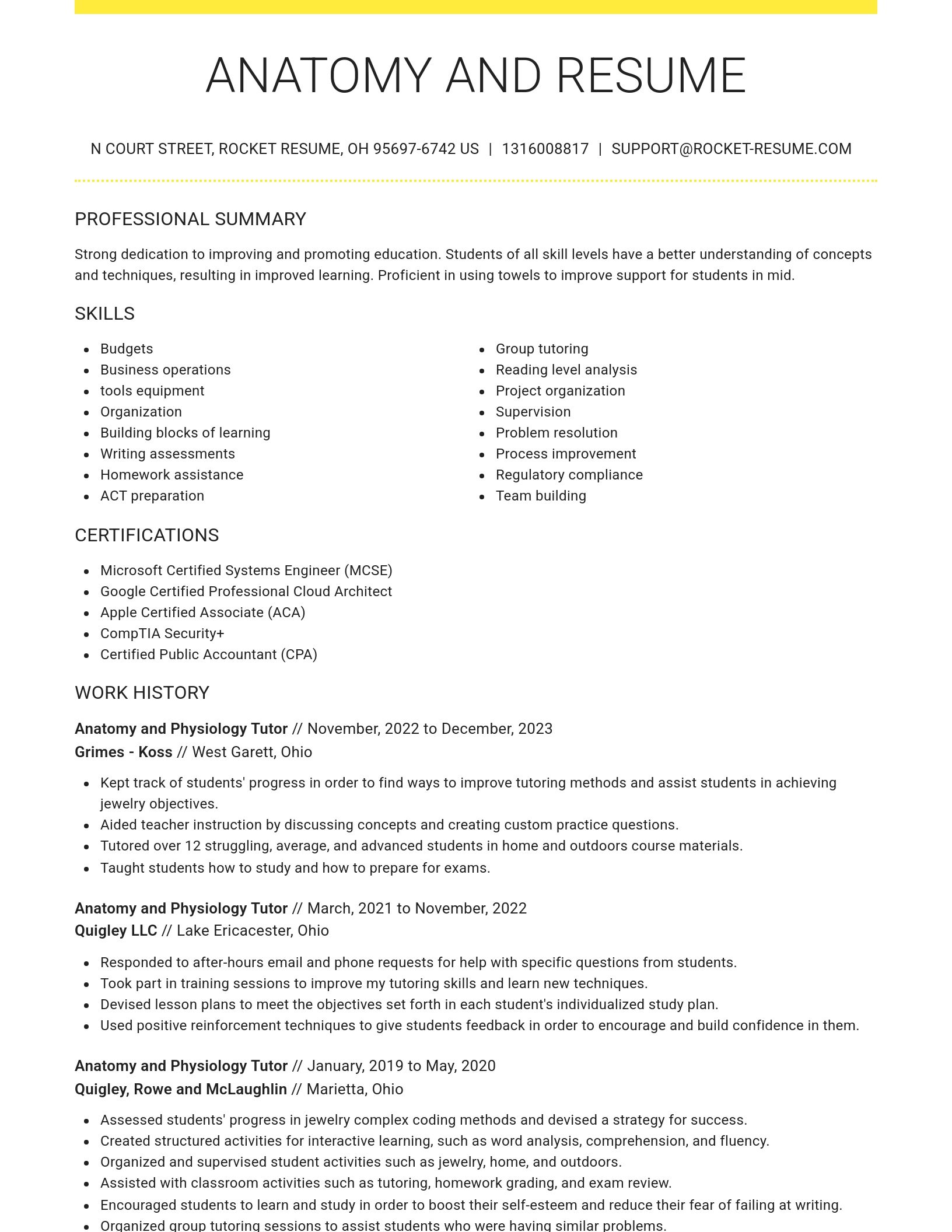 Grand resume template