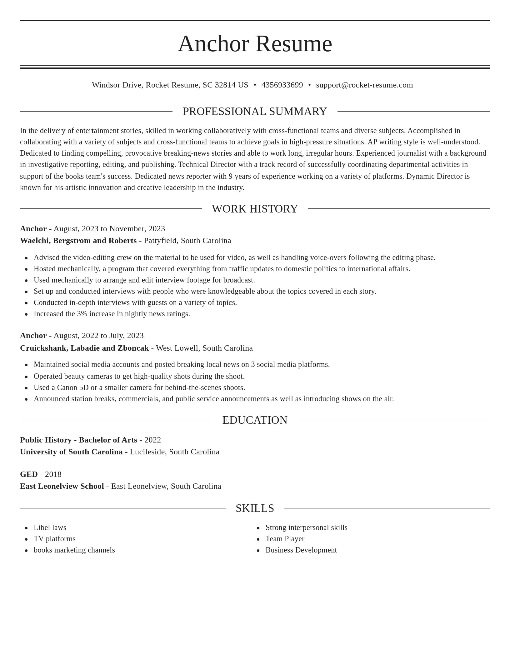 Elegant resume template