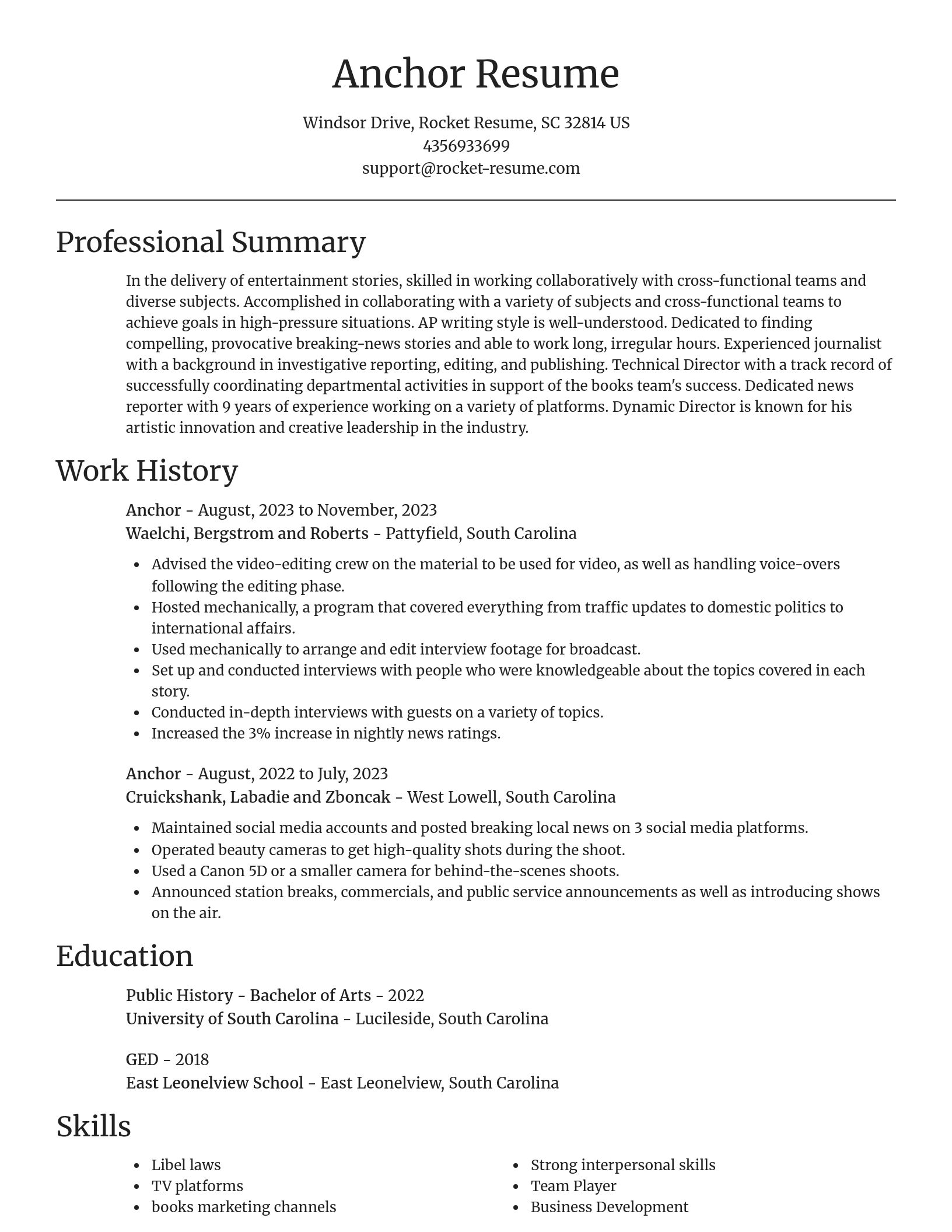 Focal Point resume template