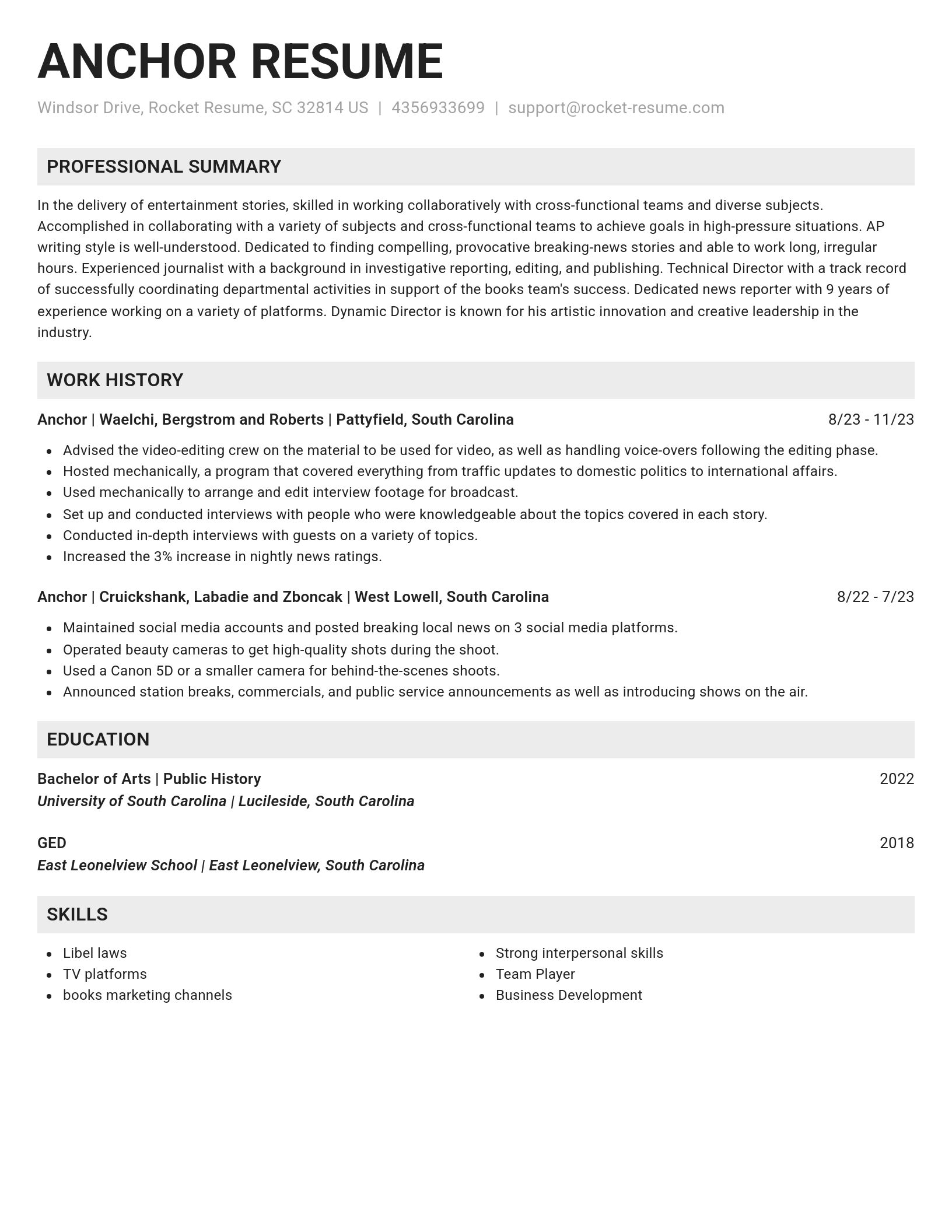Genius resume template