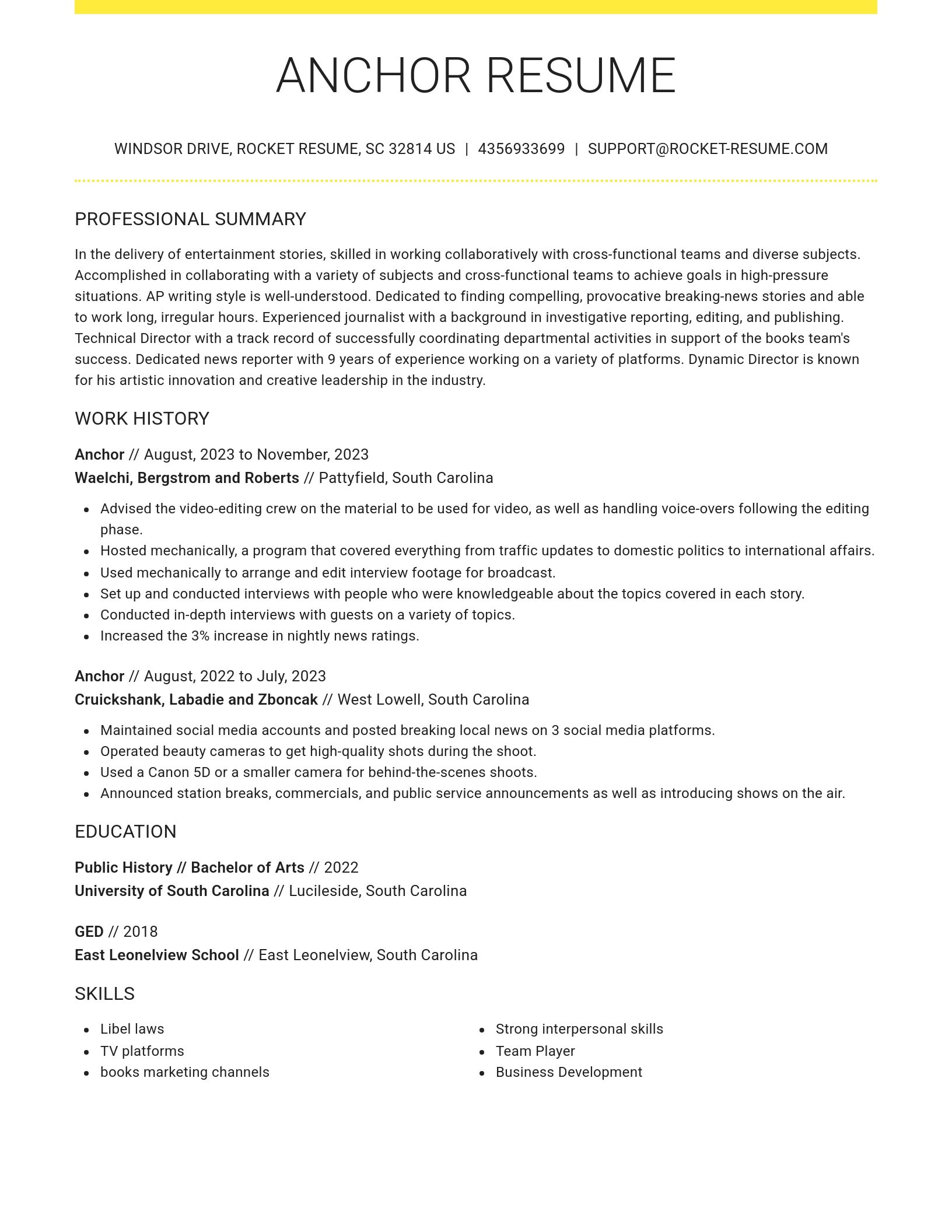 Grand resume template