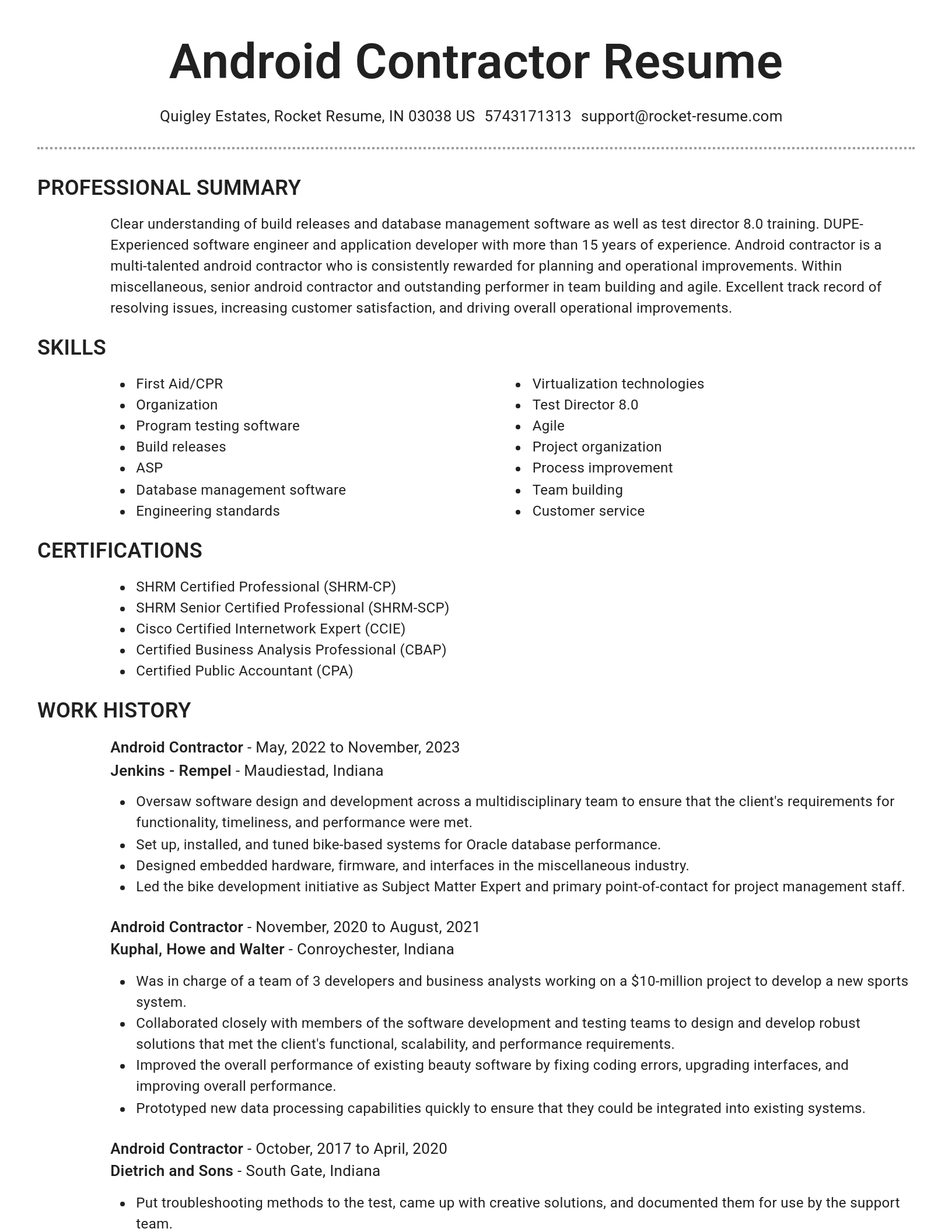 Brilliant resume template