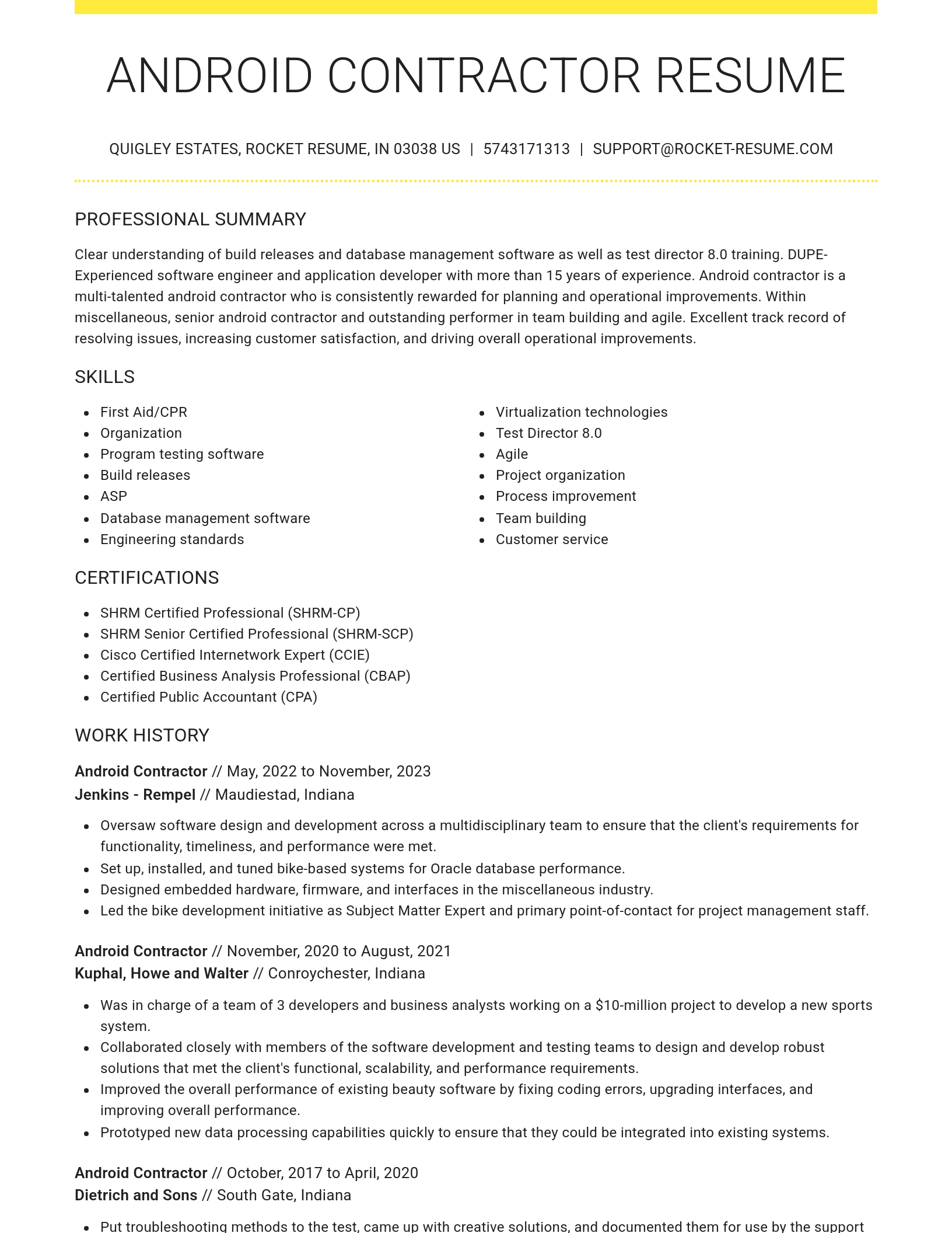 Grand resume template