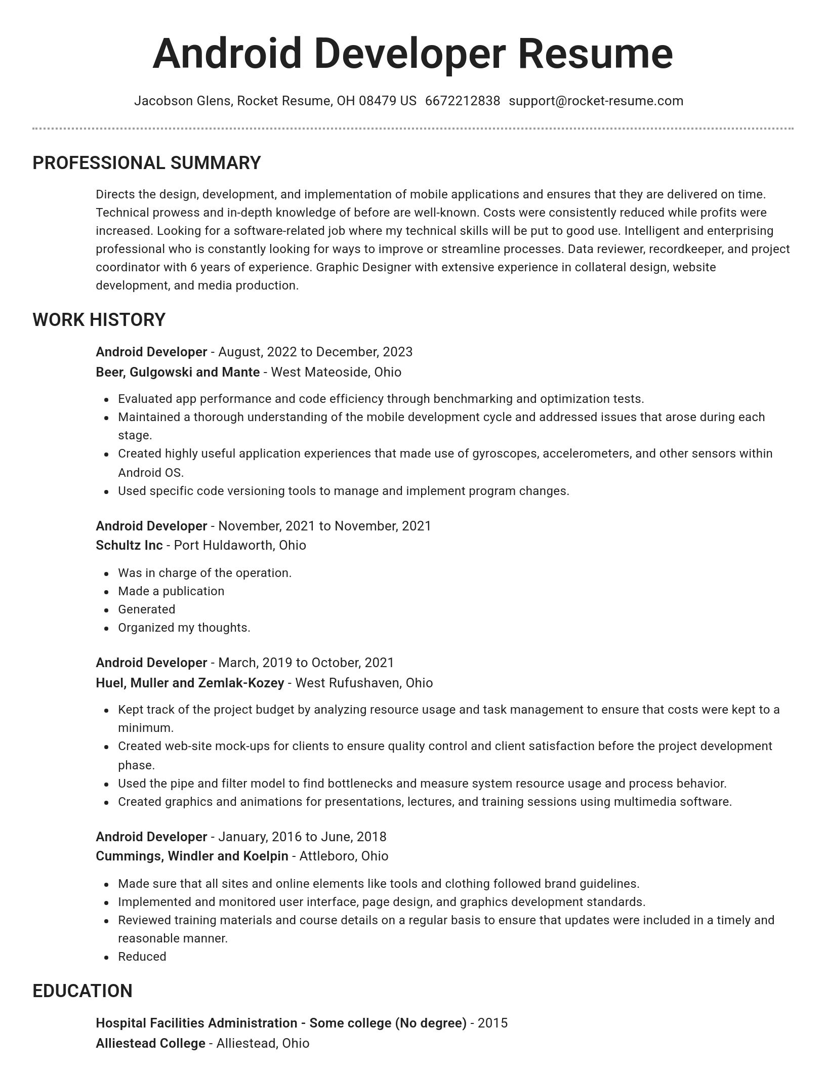 Brilliant resume template