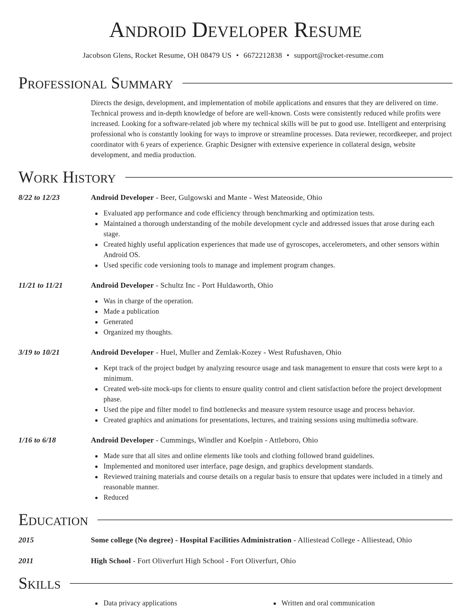 Director resume template