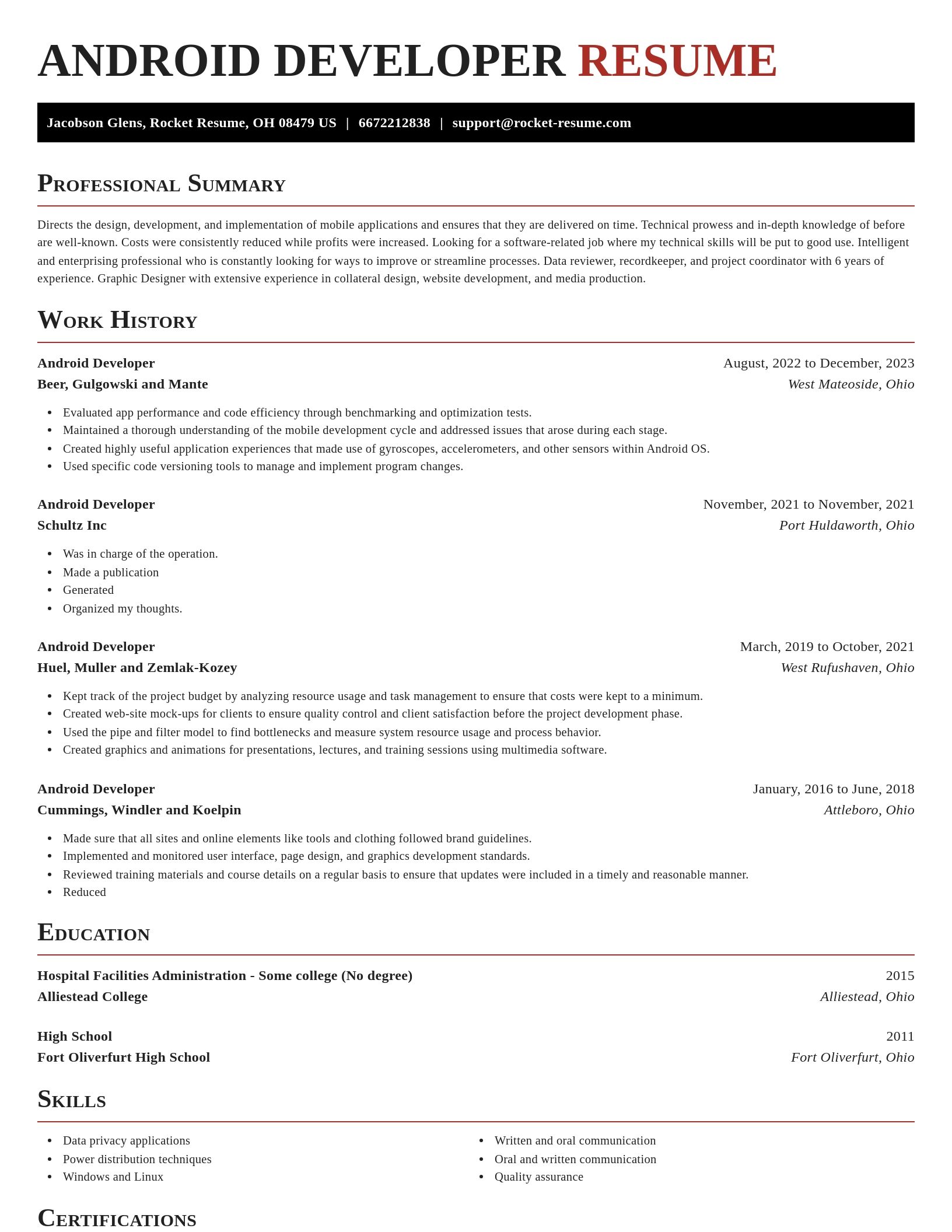 Exquisite resume template