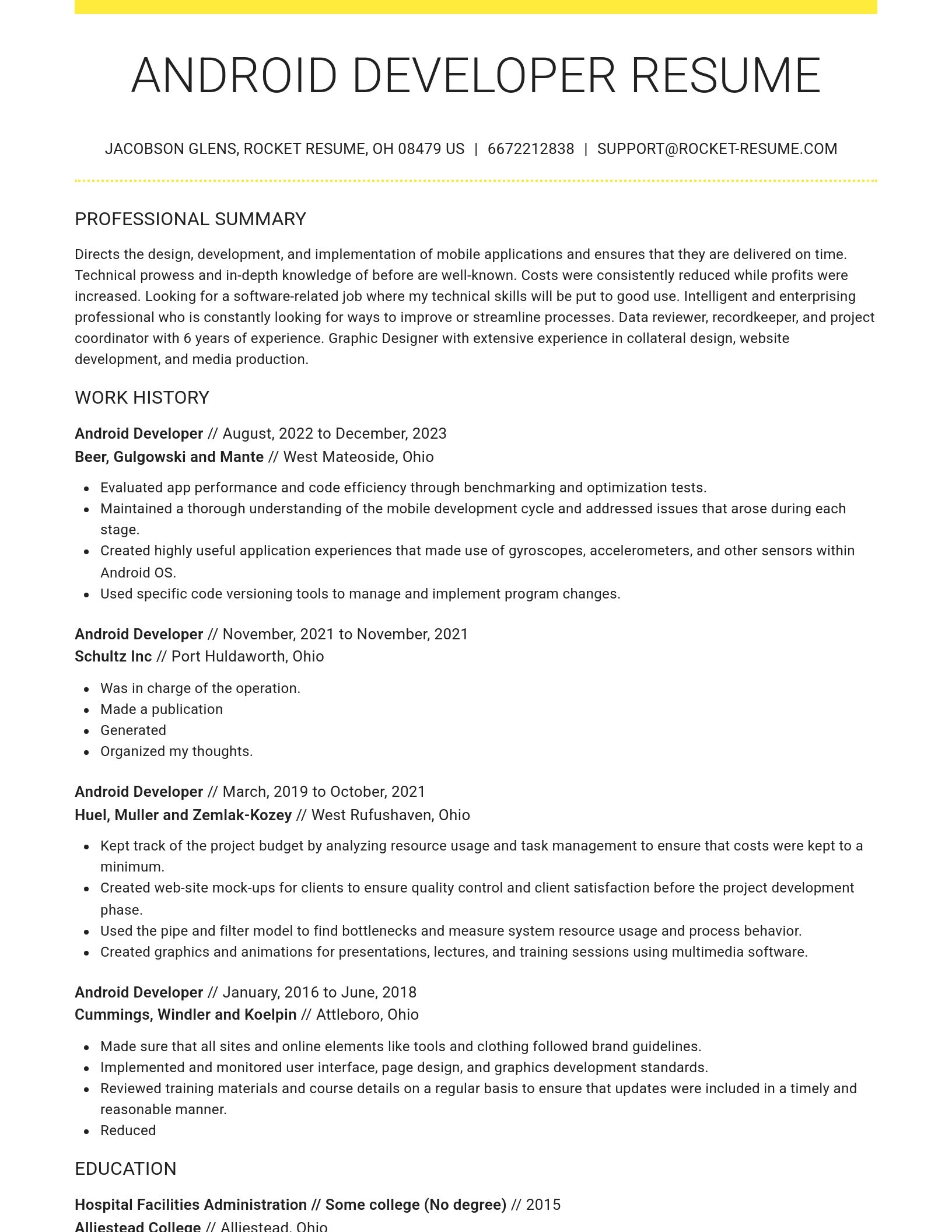 Grand resume template