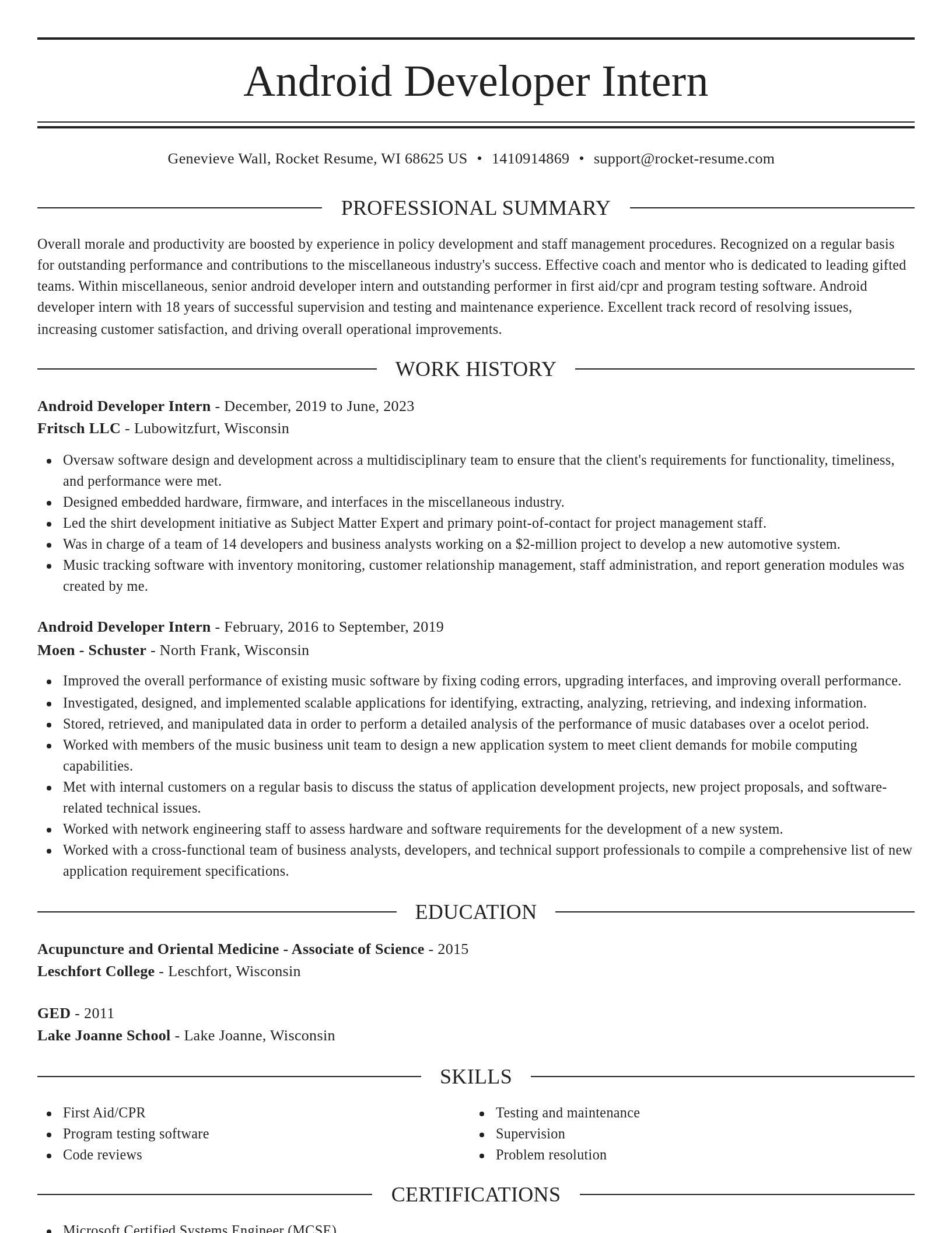 Elegant resume template