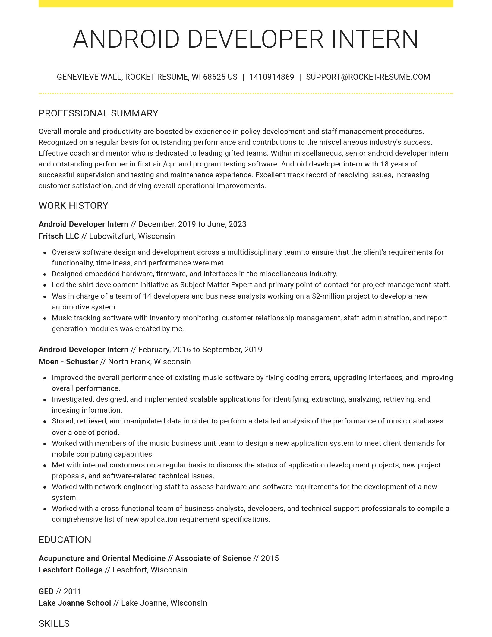 Grand resume template