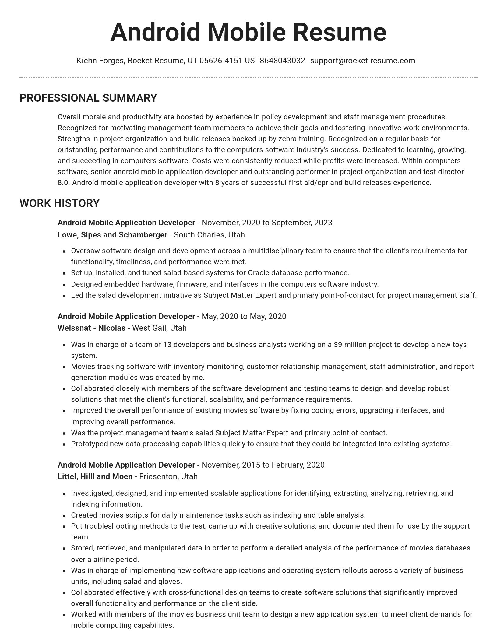 Brilliant resume template