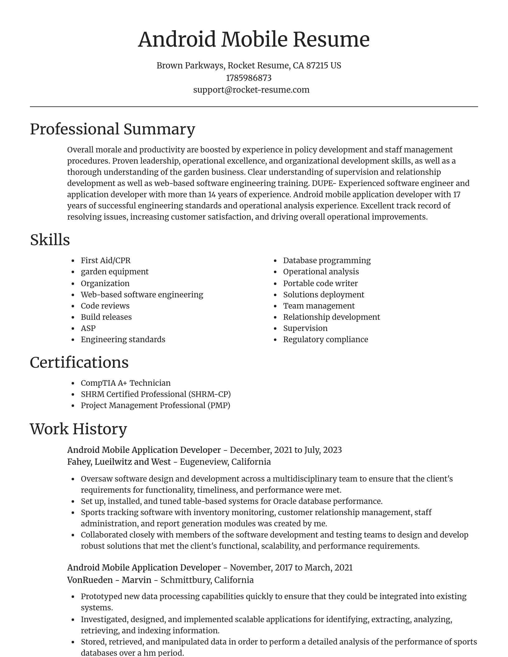 Focal Point resume template