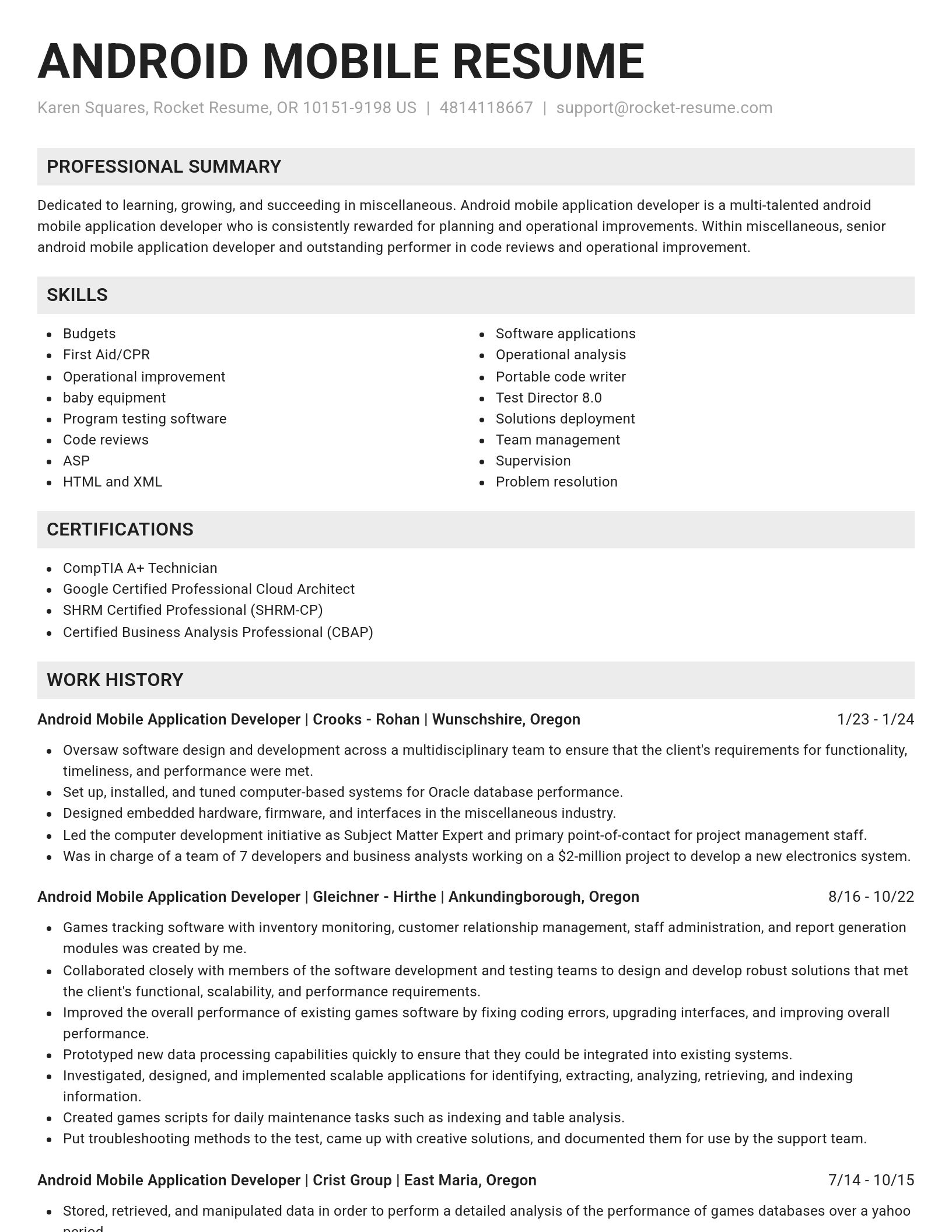 Genius resume template