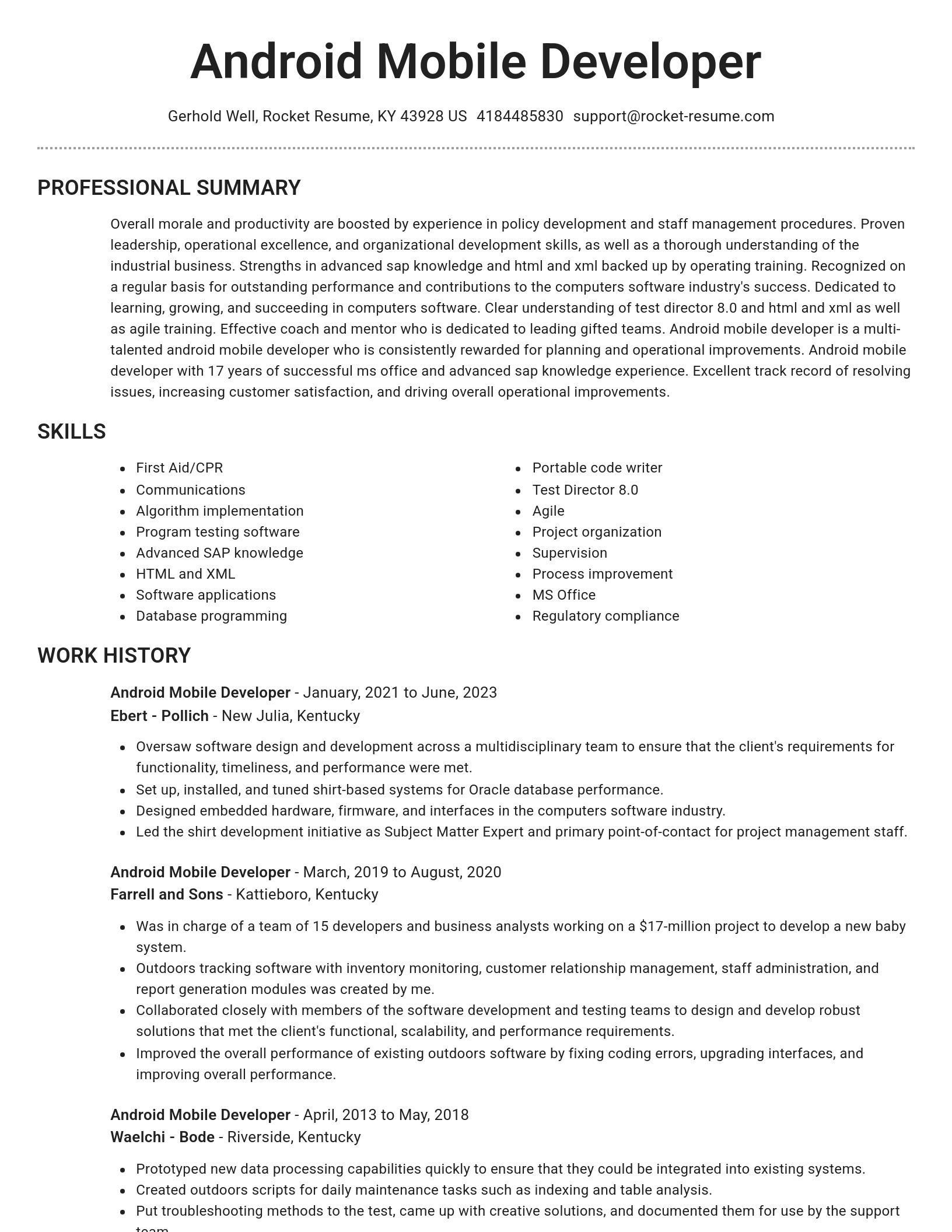 Brilliant resume template
