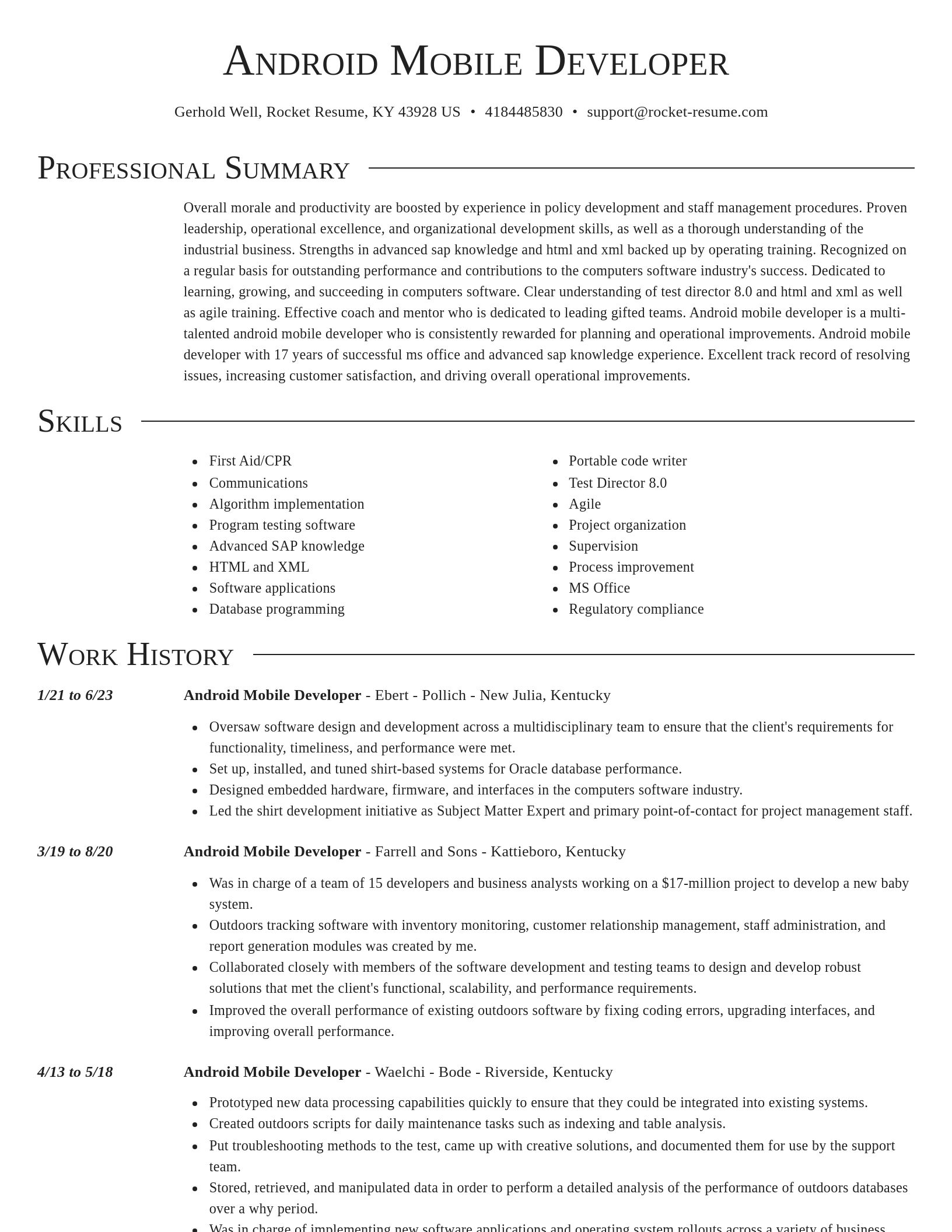 Director resume template
