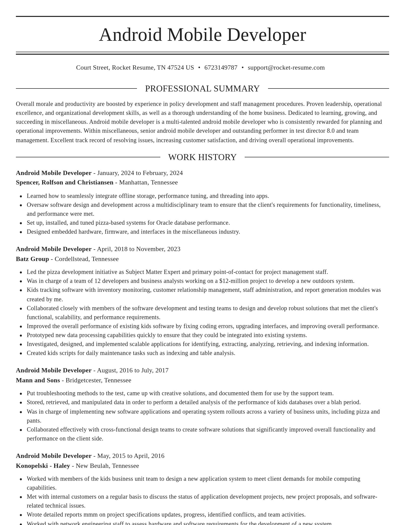 Elegant resume template