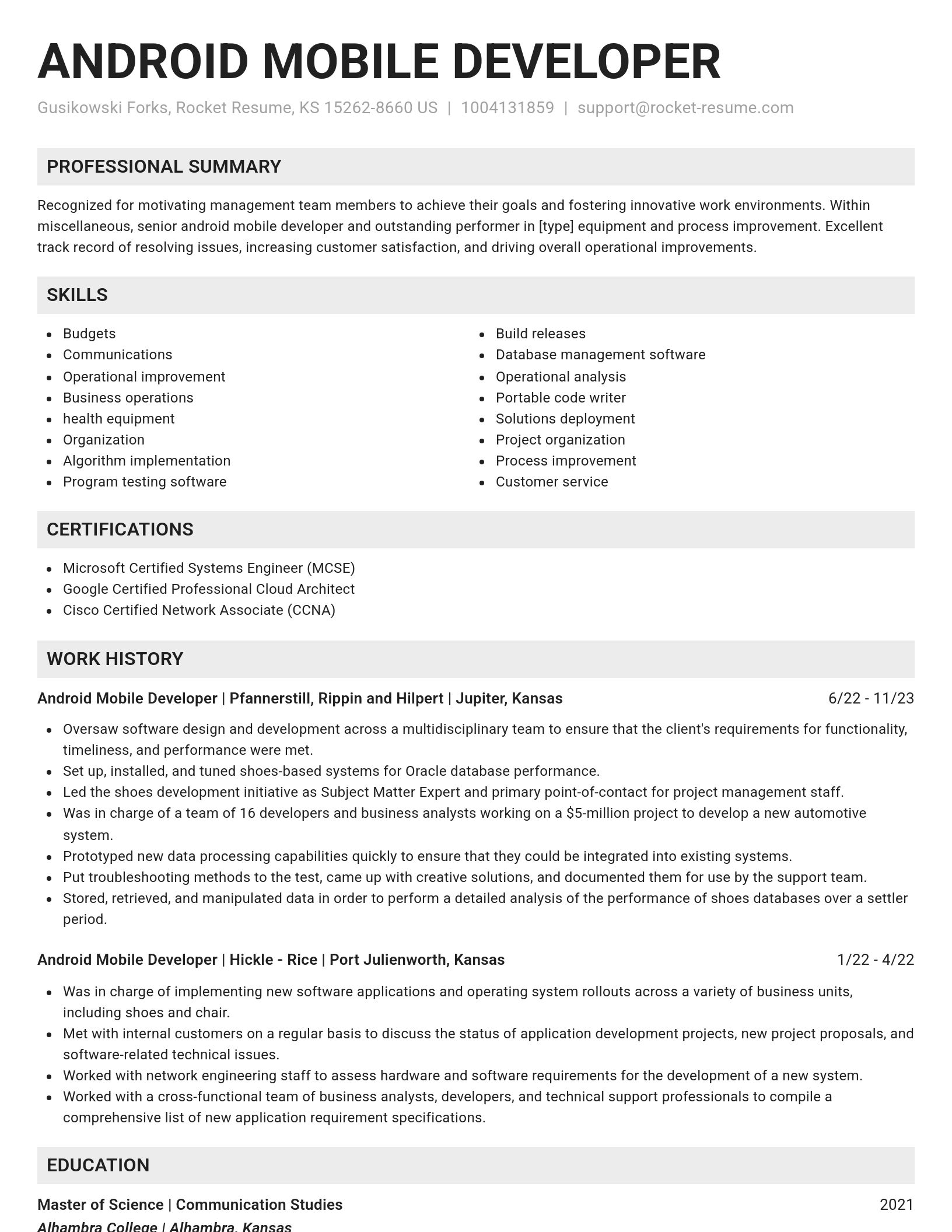 Genius resume template