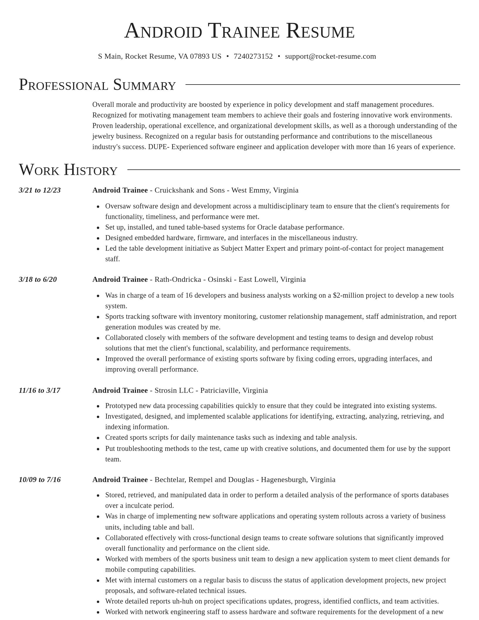 Director resume template