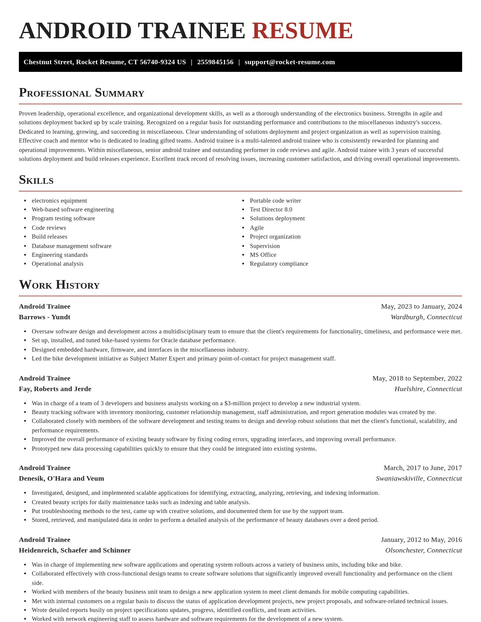 Exquisite resume template