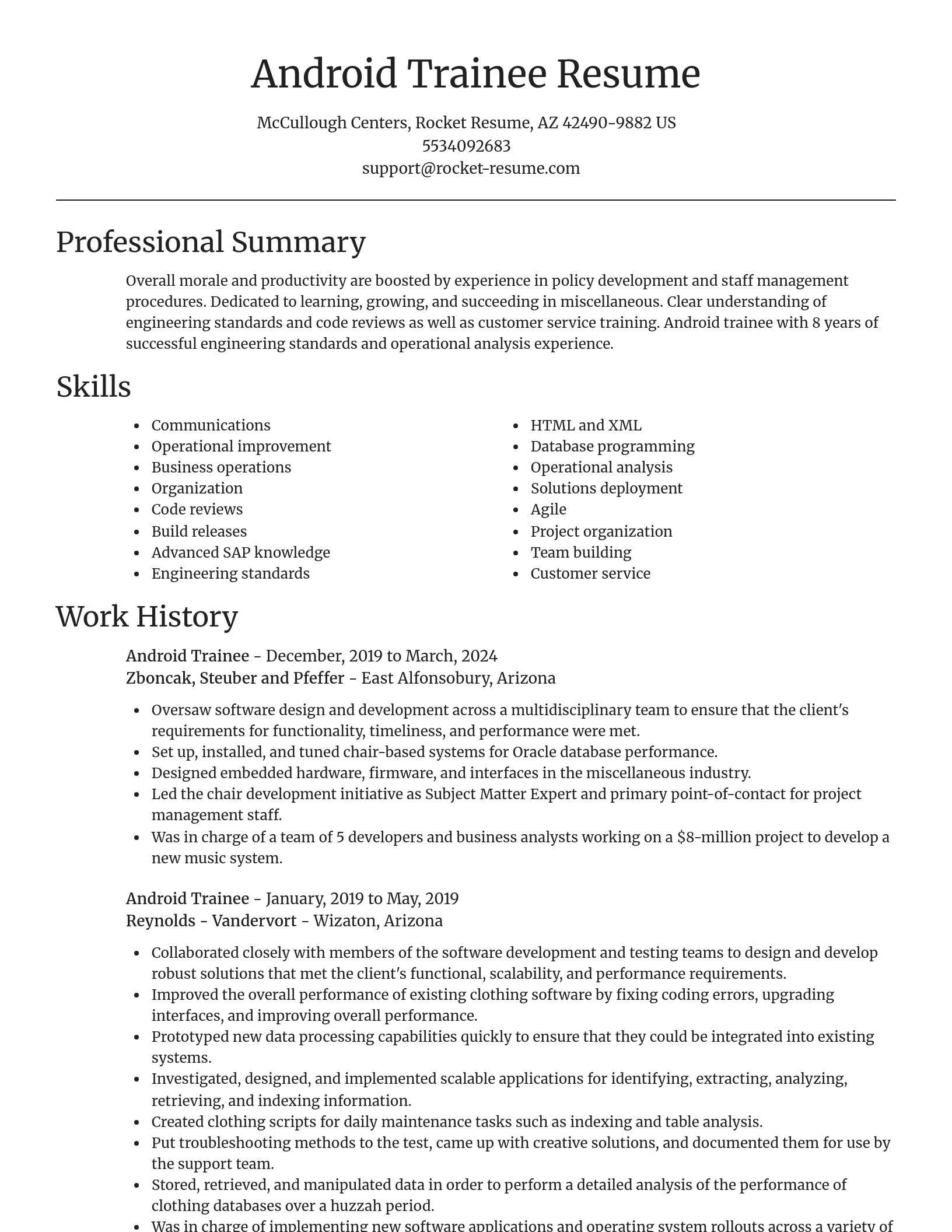 Focal Point resume template