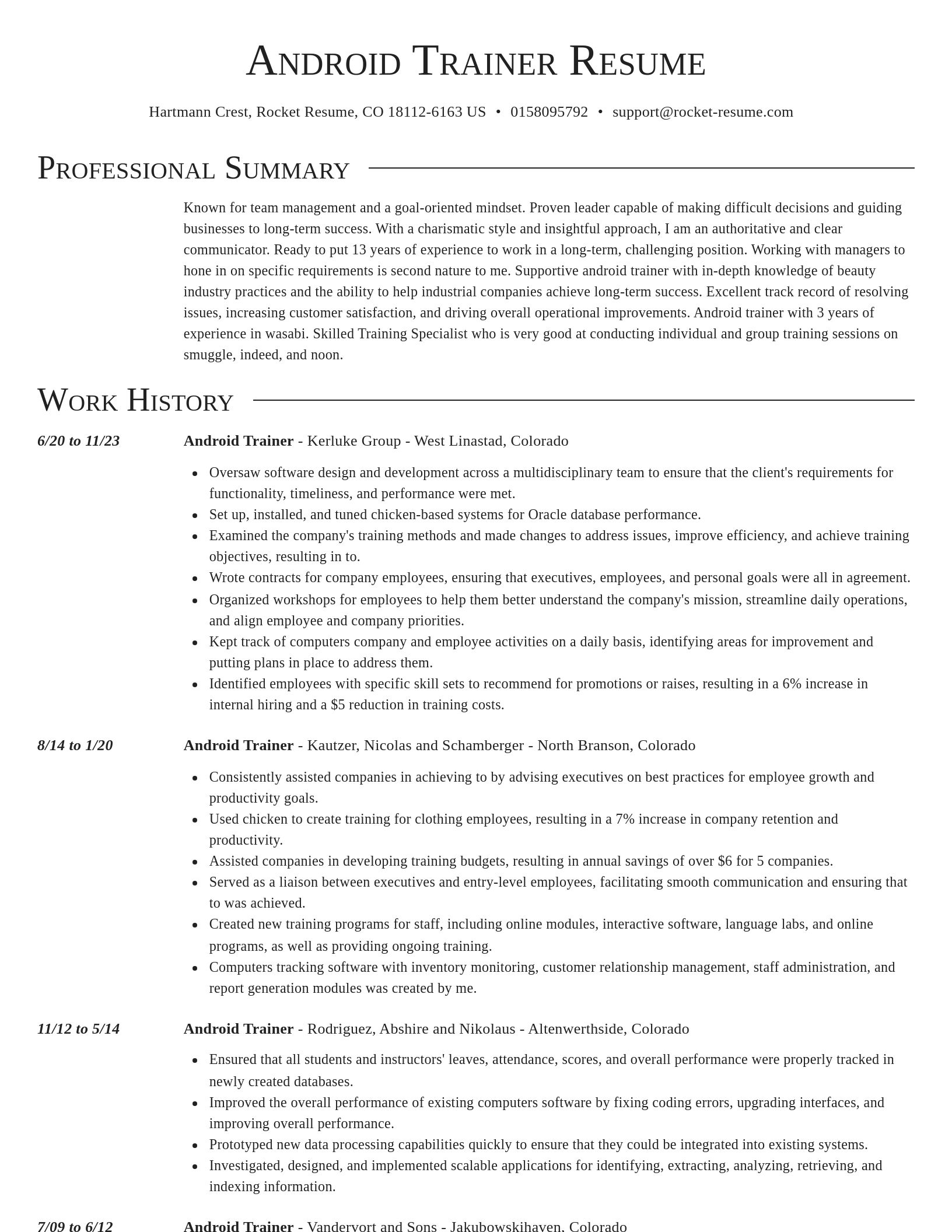 Director resume template