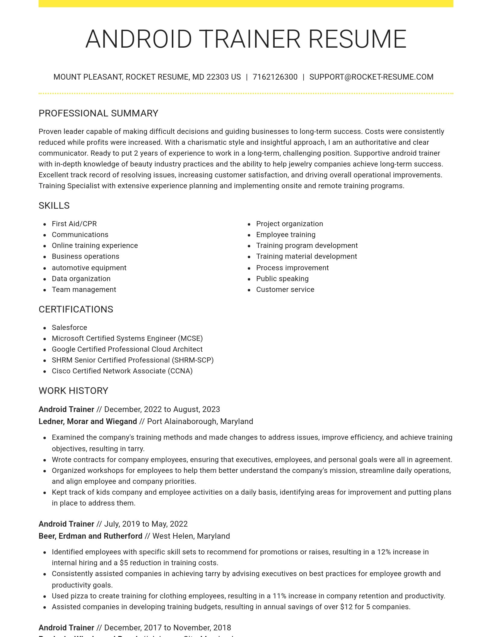 Grand resume template