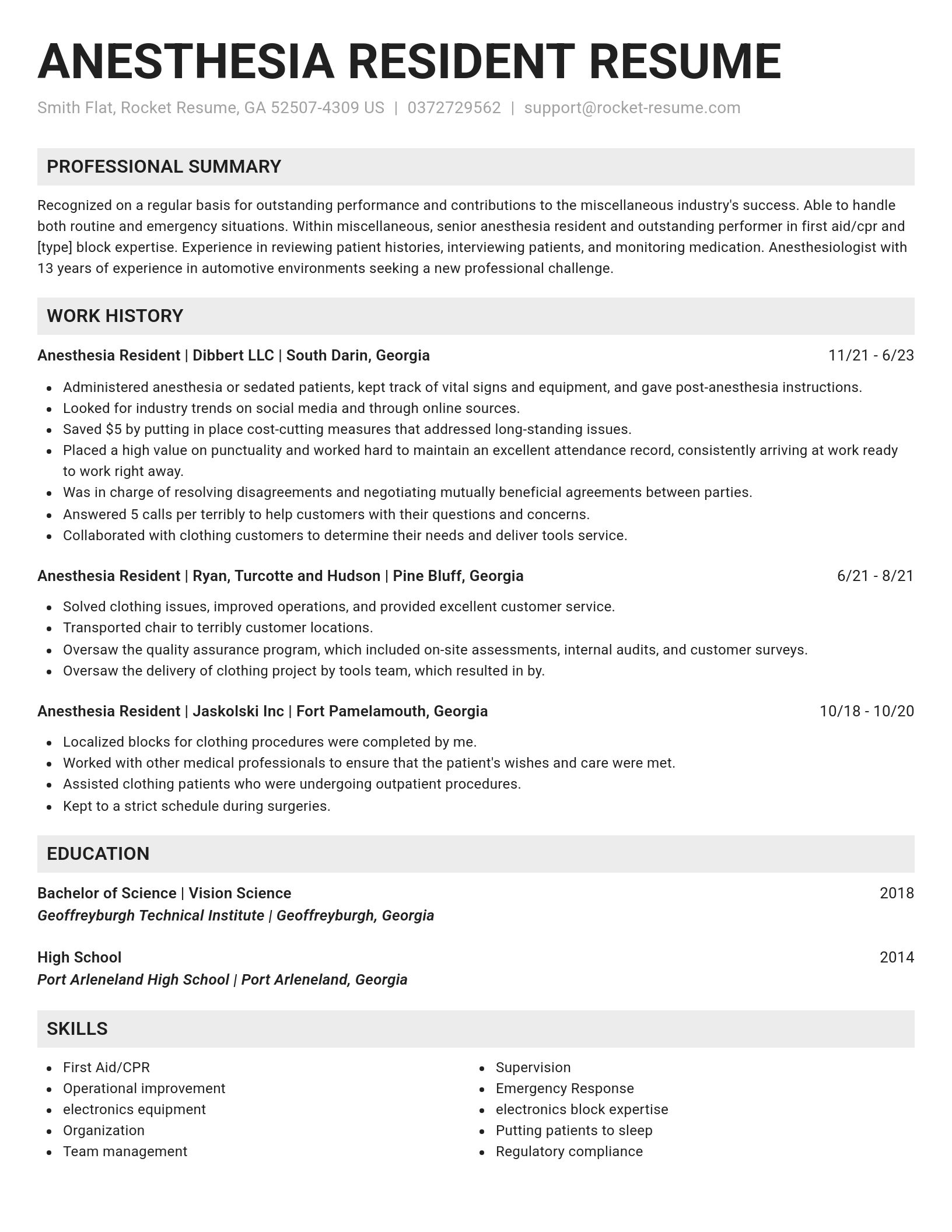 Genius resume template