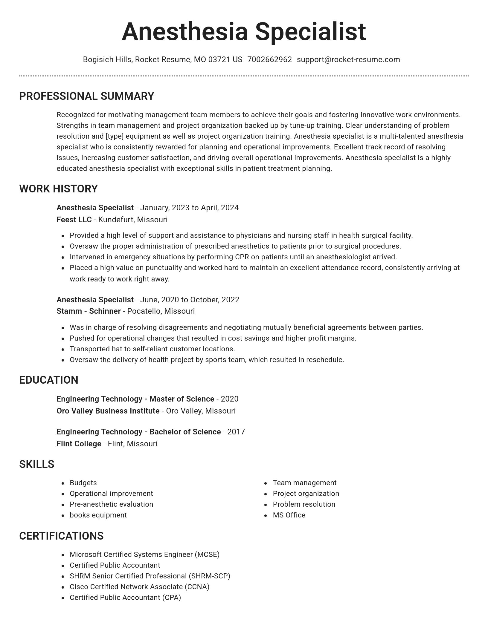 Brilliant resume template
